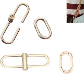 2 Set Leather Purse Strap Adjustable Buckles Metal Clip with Hook Adjuster Shortener for Mini Bags Leather Shoulder Straps Small Crossbody Bags Chain Tote Handbag Chain Belt Bag Quilted Purse