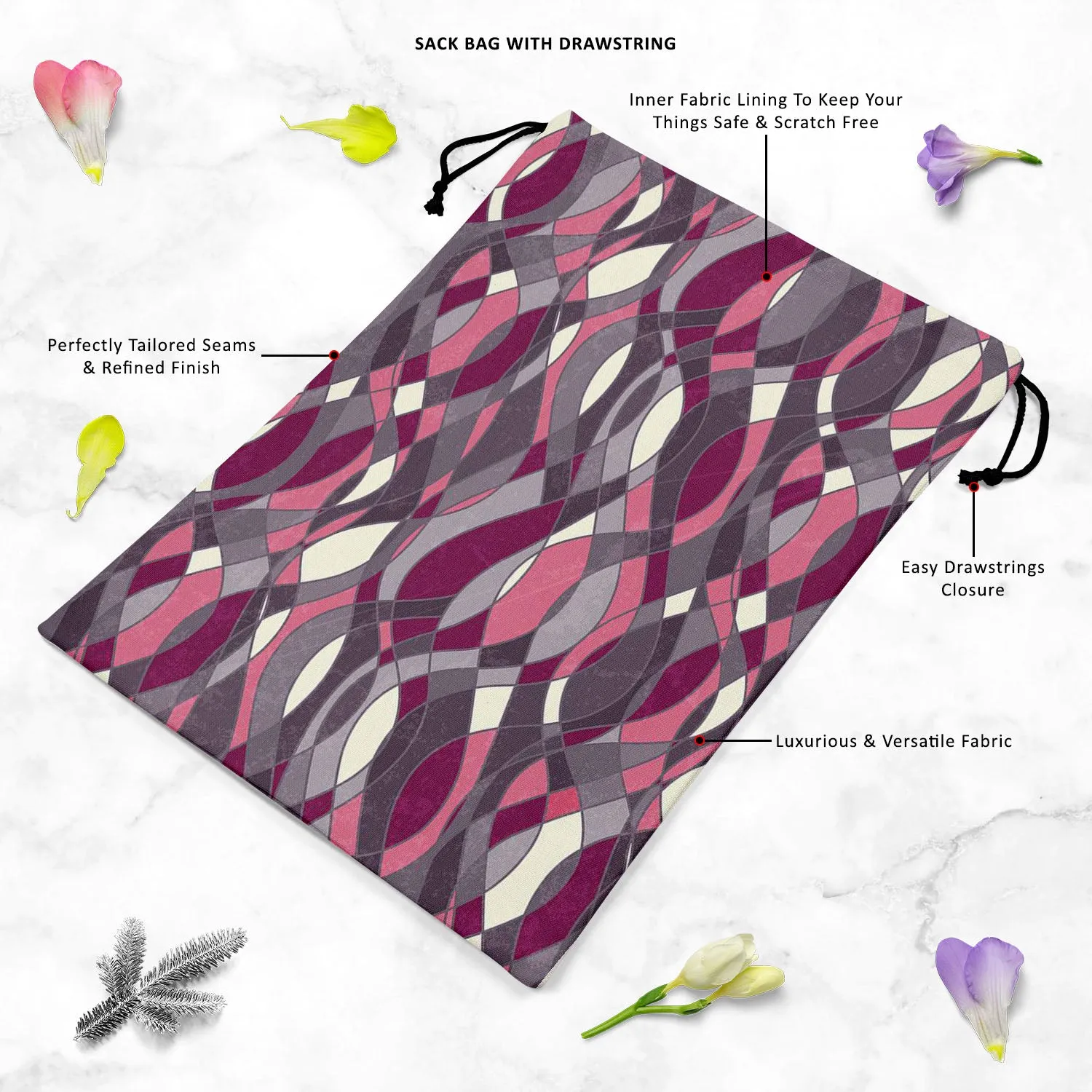 Abstract Grunge Art Reusable Sack Bag | Bag for Gym, Storage, Vegetable & Travel