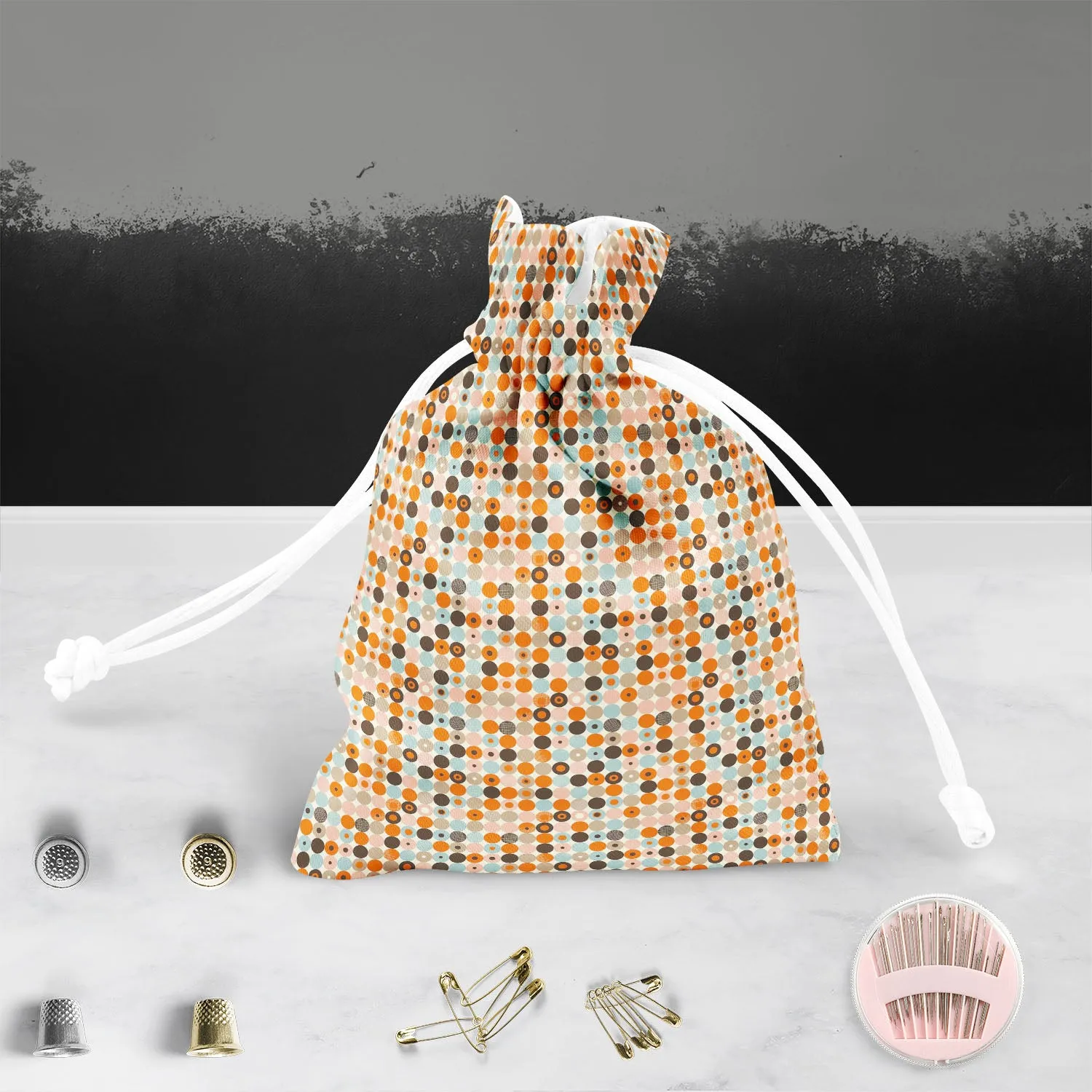 Abstract Retro D2 Pouch Wrist Potli Bag | Bag for Weddings & Casual Parties