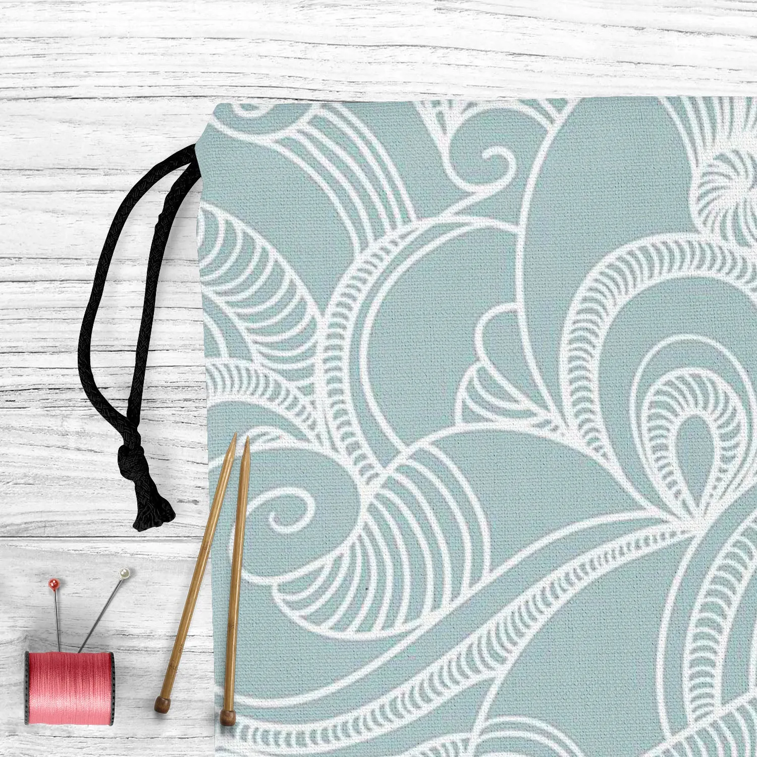 Abstract Wave Reusable Sack Bag | Bag for Gym, Storage, Vegetable & Travel