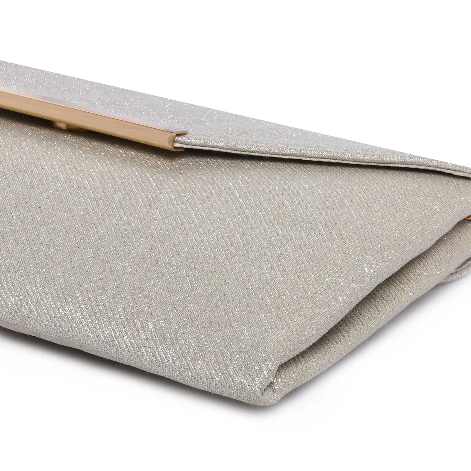 Accessorize London Women's Gold Jacquard Clutch Party bag