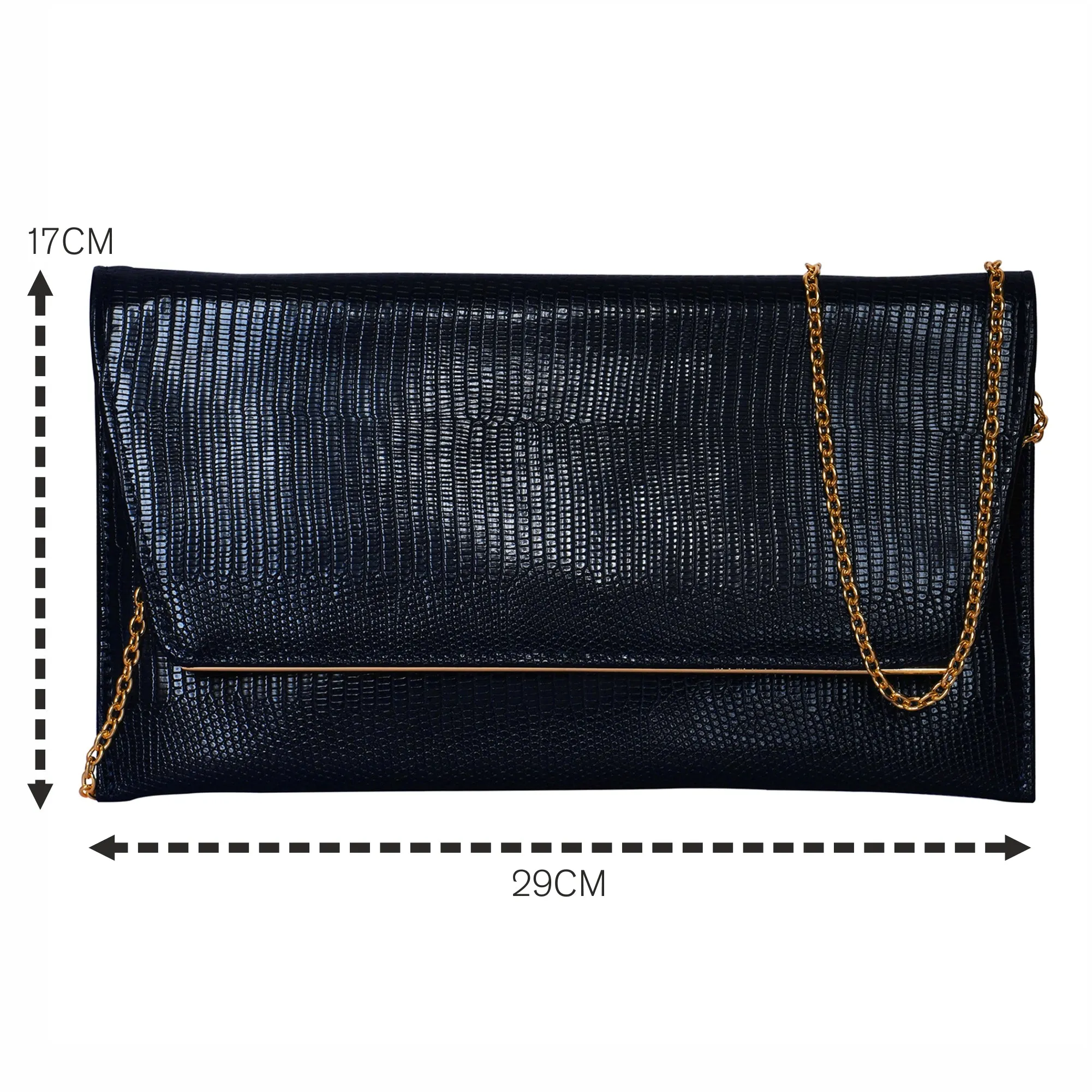 Accessorize London Women's Slim Bar Party Clutch- Blue
