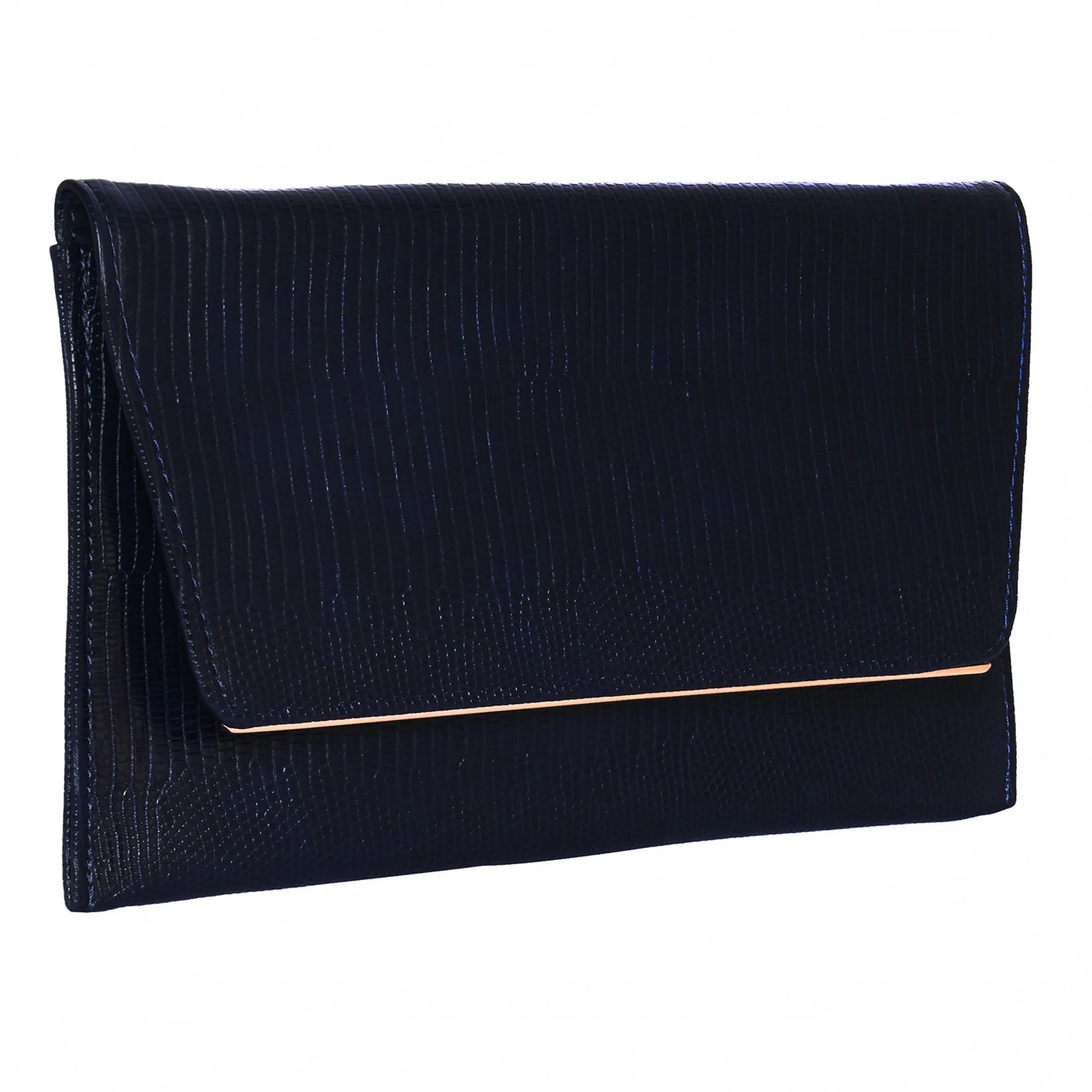 Accessorize London Women's Slim Bar Party Clutch- Blue
