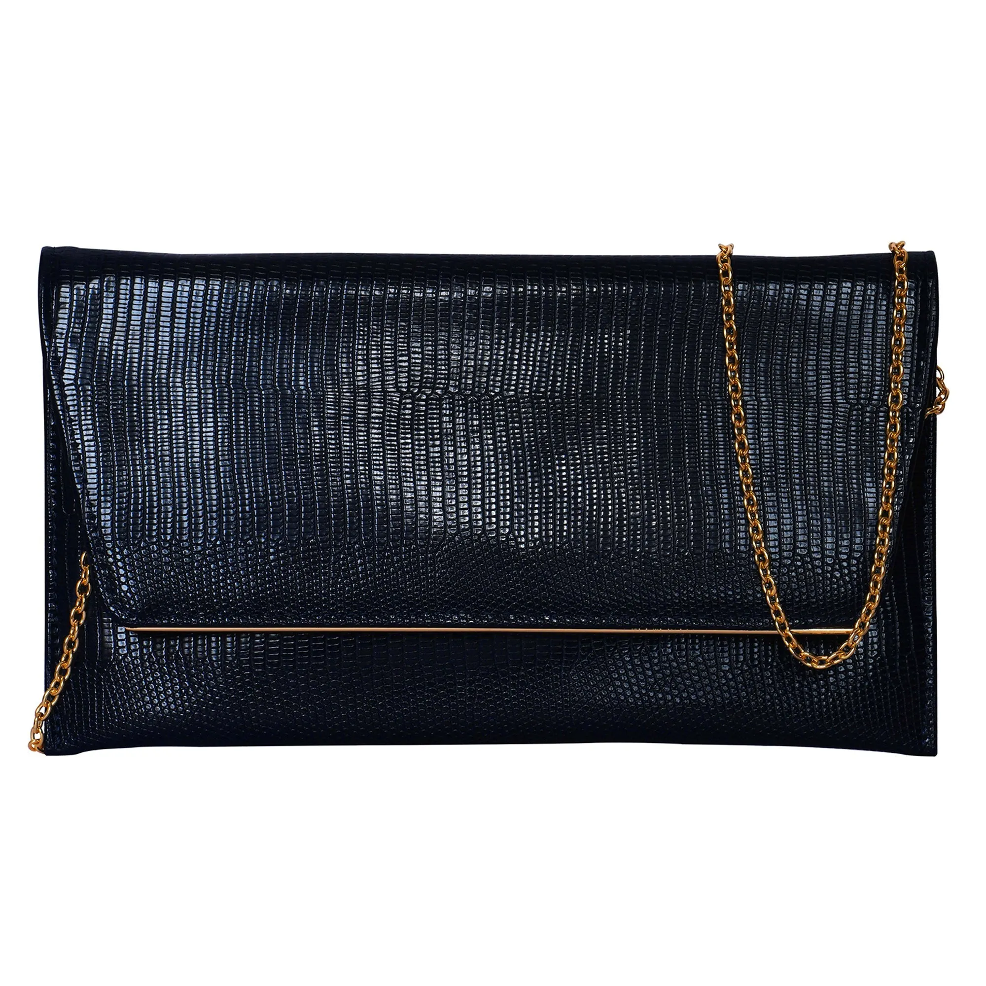 Accessorize London Women's Slim Bar Party Clutch- Blue