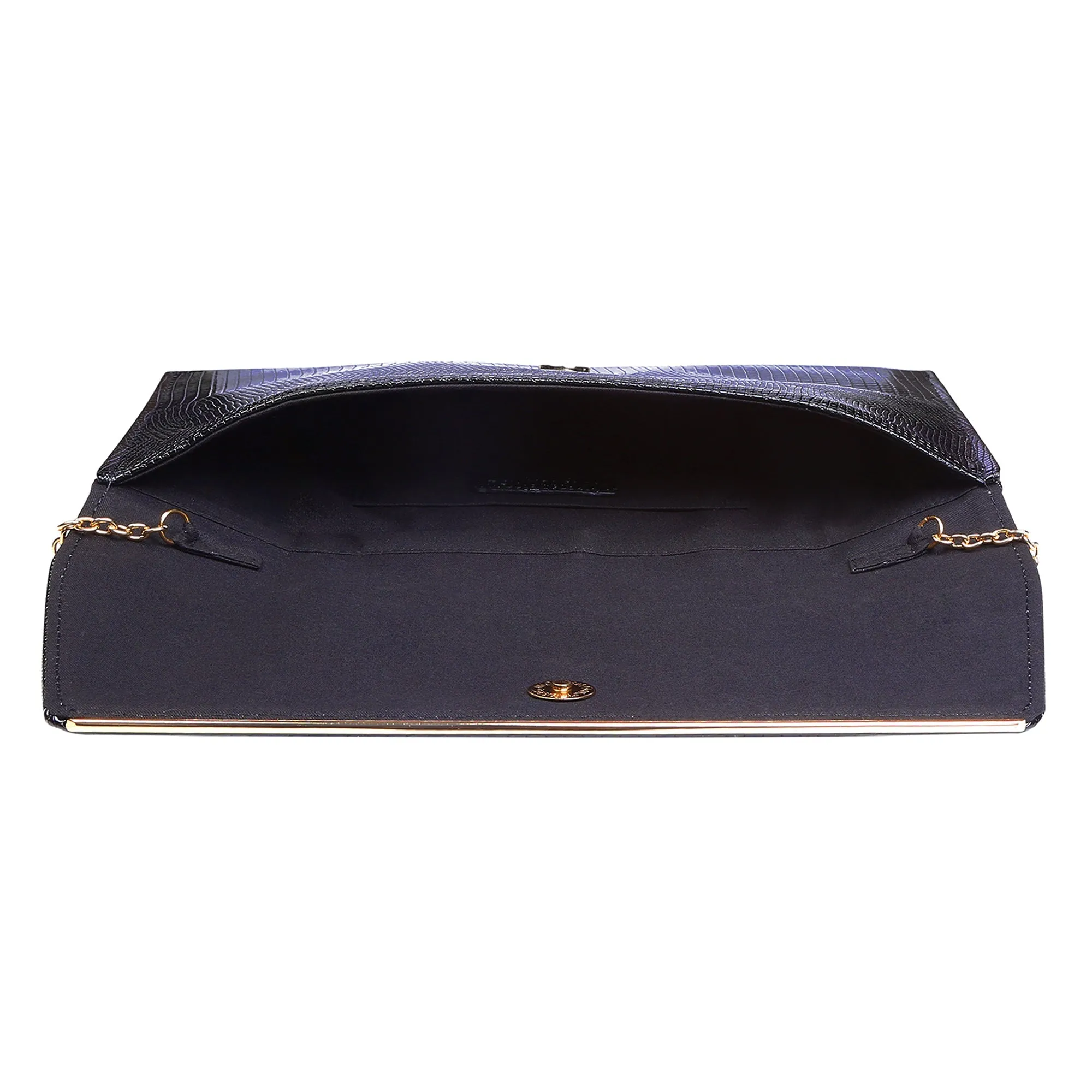 Accessorize London Women's Slim Bar Party Clutch- Blue