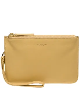 'Addison' Metallic Gold Nappa Leather Clutch Bag