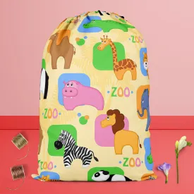 African Animals D1 Reusable Sack Bag | Bag for Gym, Storage, Vegetable & Travel