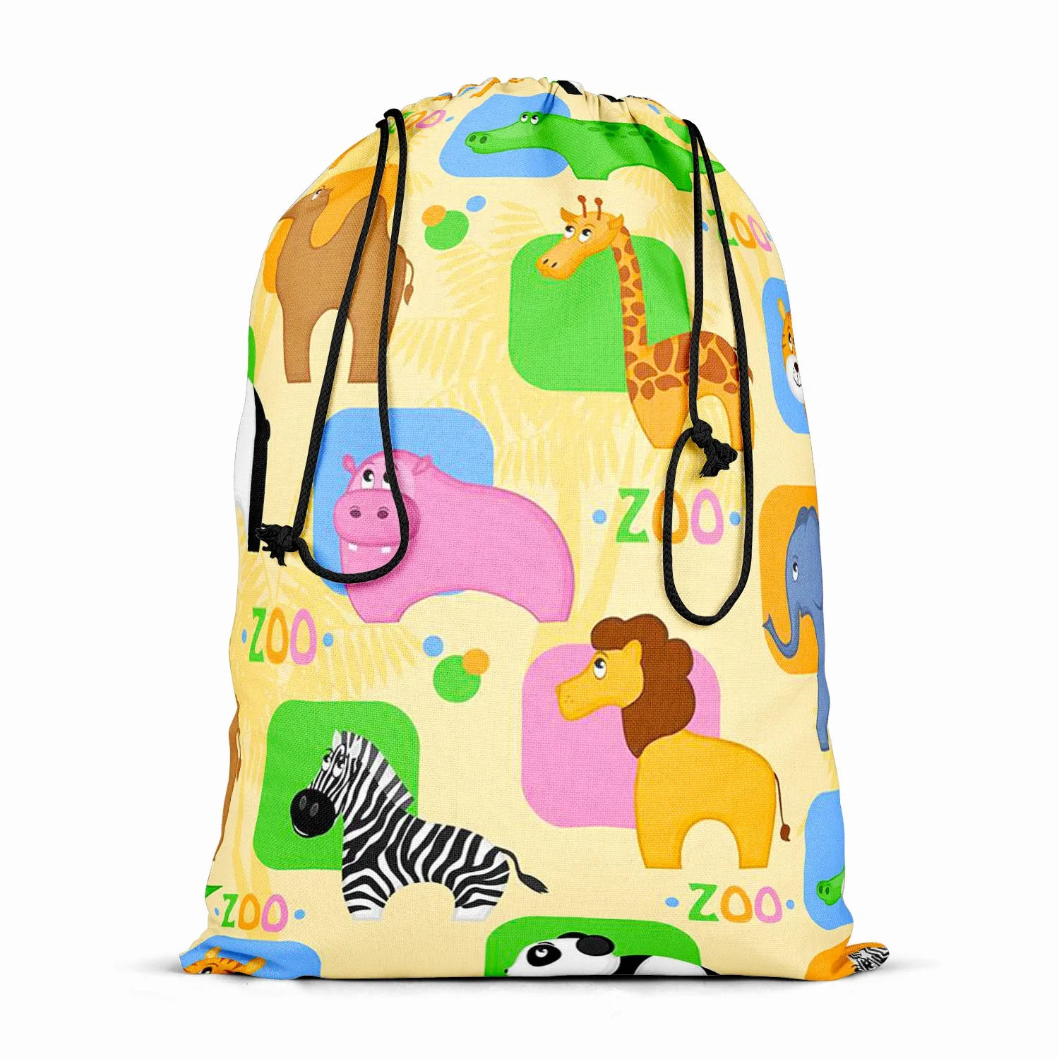 African Animals D1 Reusable Sack Bag | Bag for Gym, Storage, Vegetable & Travel