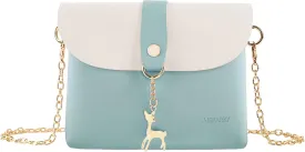 AISPARKY Small Crossbody Purse,PU Leather Small Purse for Womens and Girls With Pendant With Strap/Gold Chain Strap