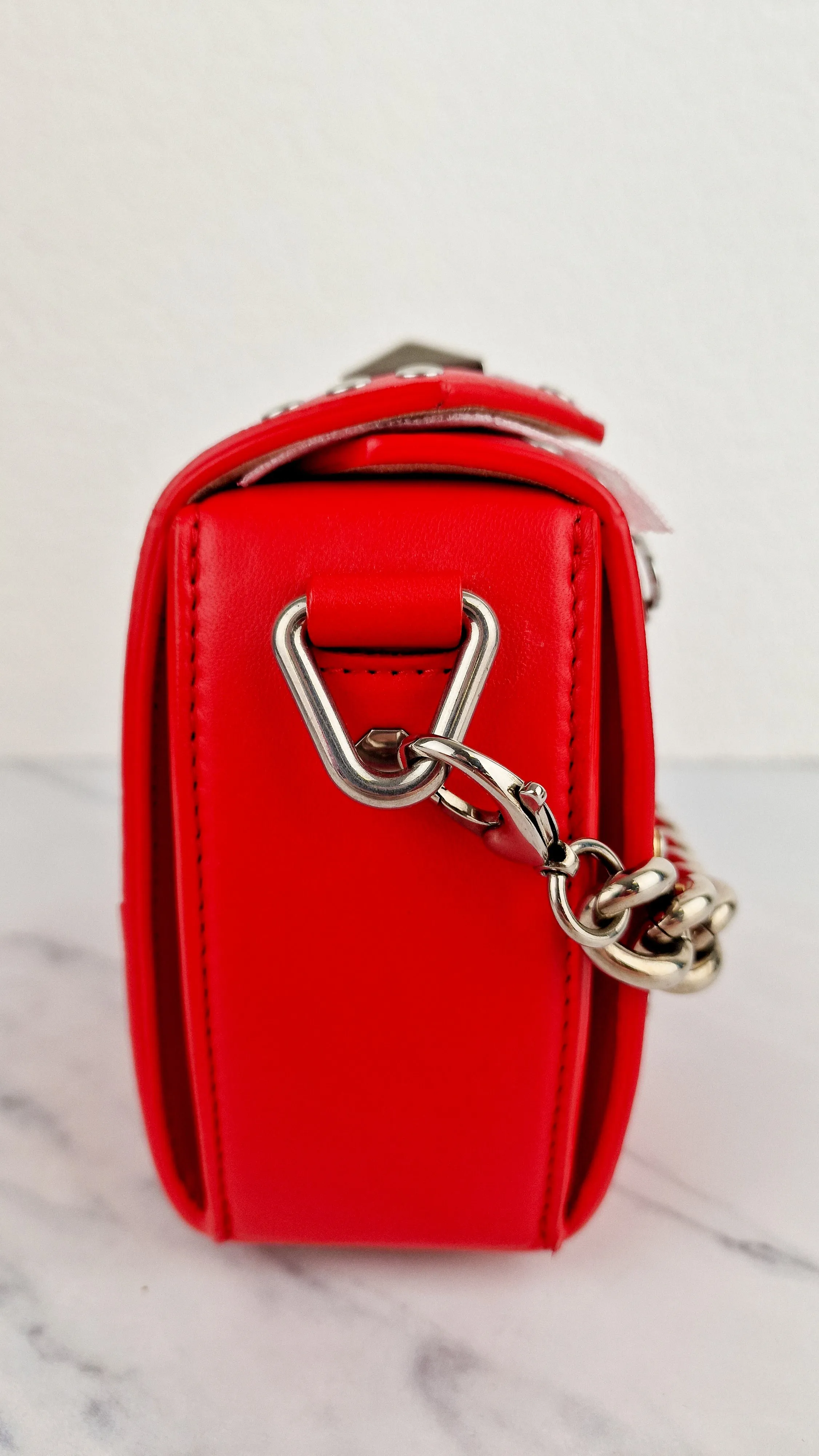 Alexander McQueen Lust Red Nano 16 Box Bag Hooks & Studs Handbag Crossbody Bag