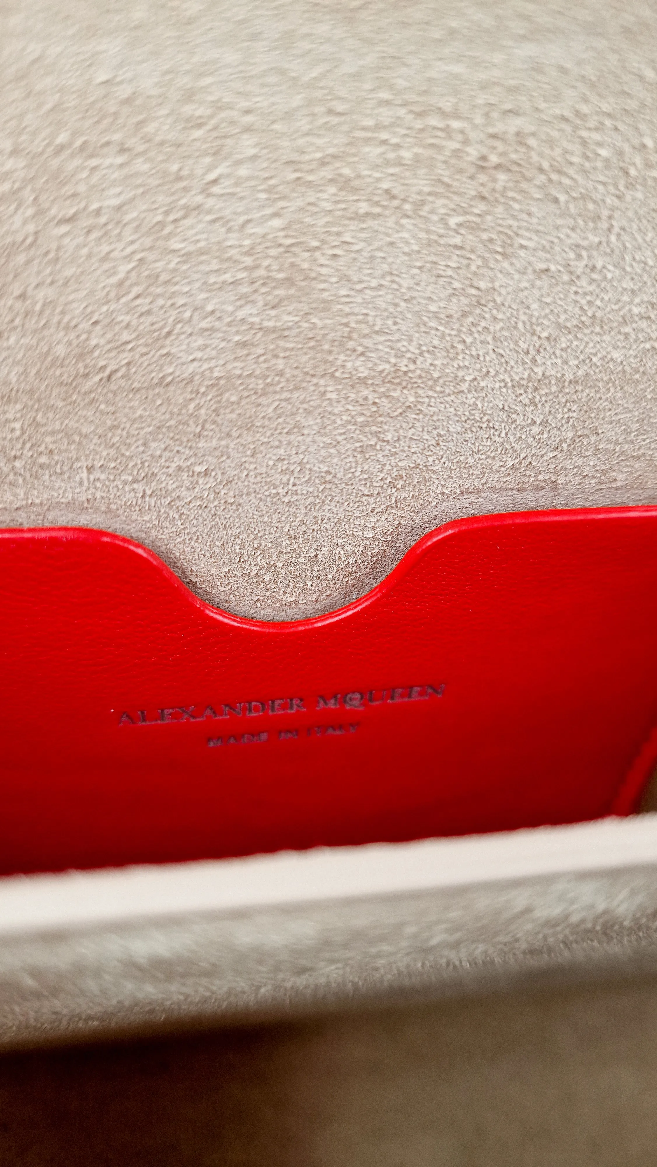Alexander McQueen Lust Red Nano 16 Box Bag Hooks & Studs Handbag Crossbody Bag