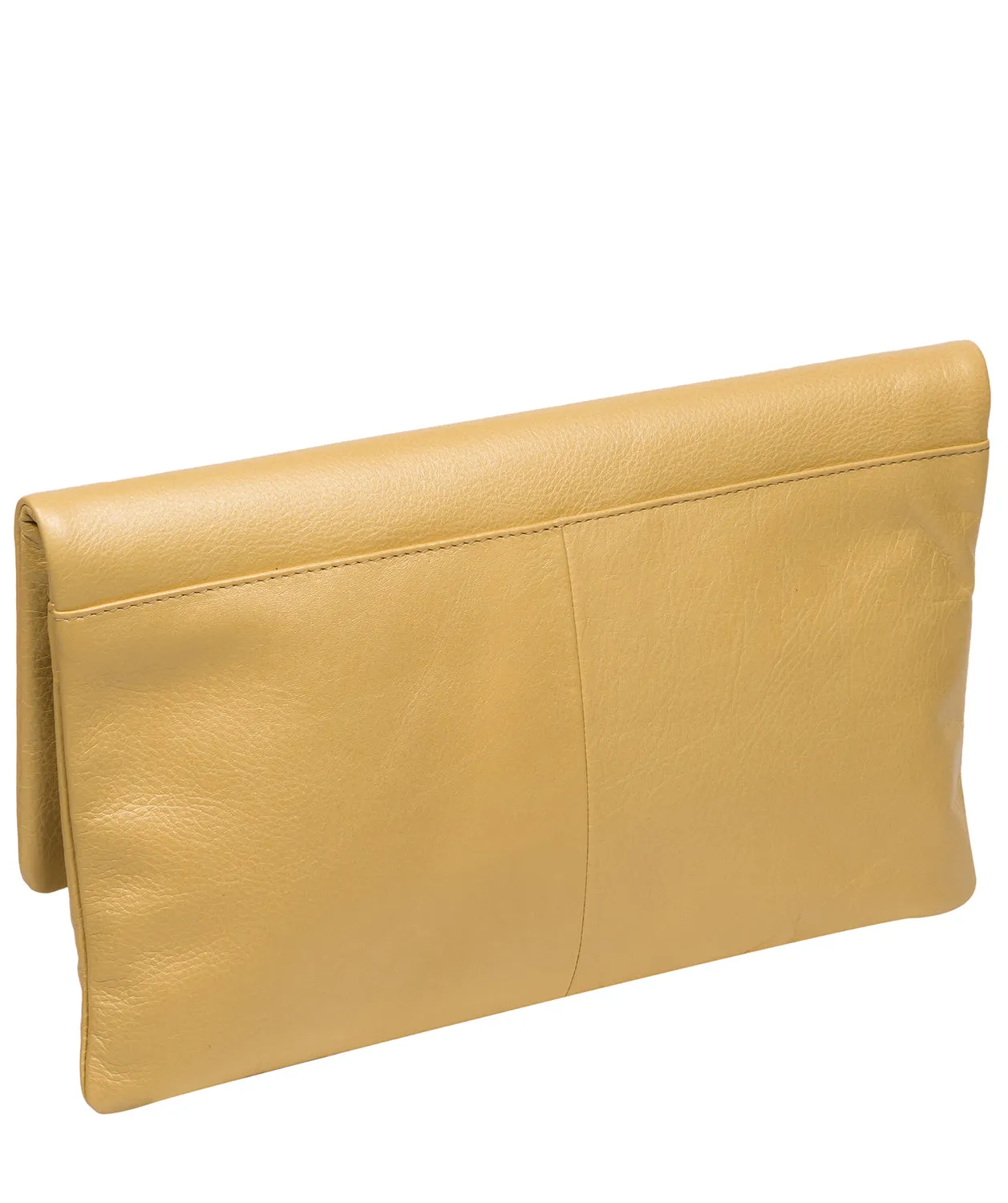 'Amelia' Metallic Gold Leather Clutch Bag
