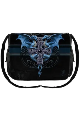 Anne Stokes Messenger Bag, Dragon Duo Blue/Black
