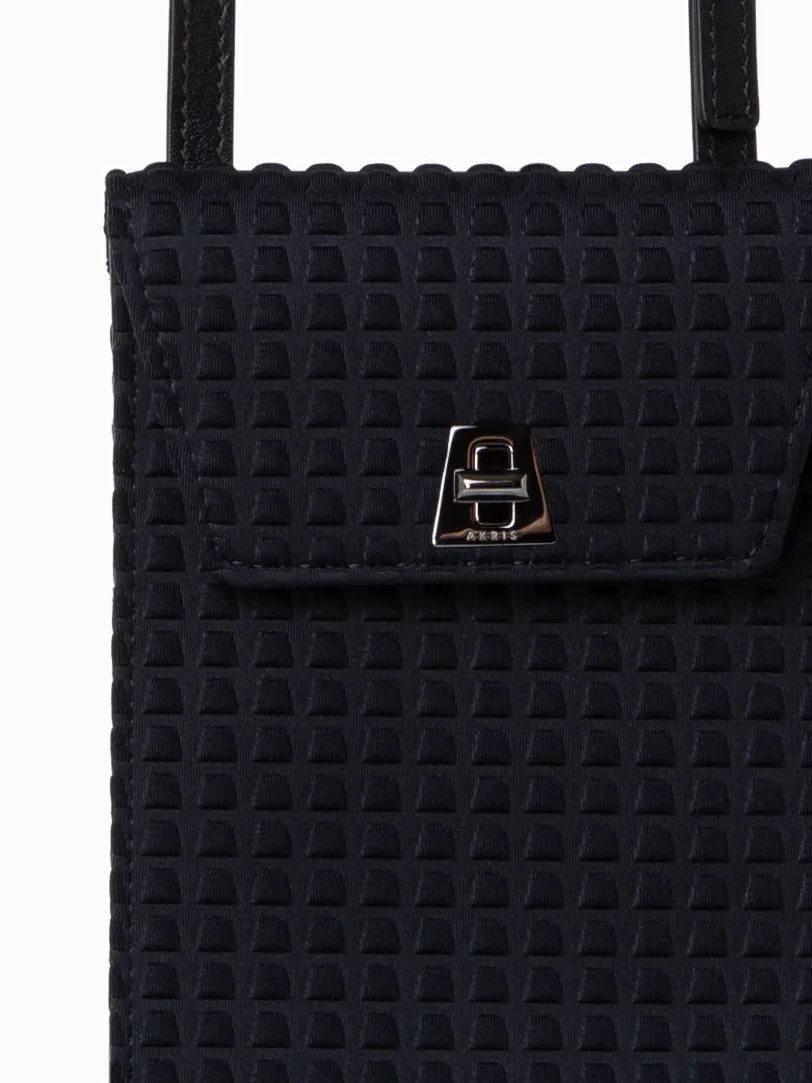 Anouk Phone Pouch in Techno Trapezoid Fabric
