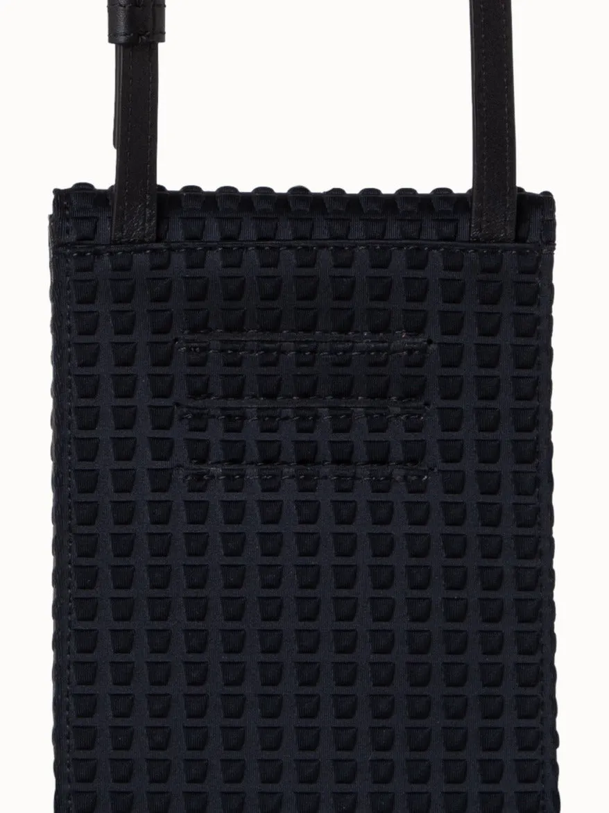 Anouk Phone Pouch in Techno Trapezoid Fabric