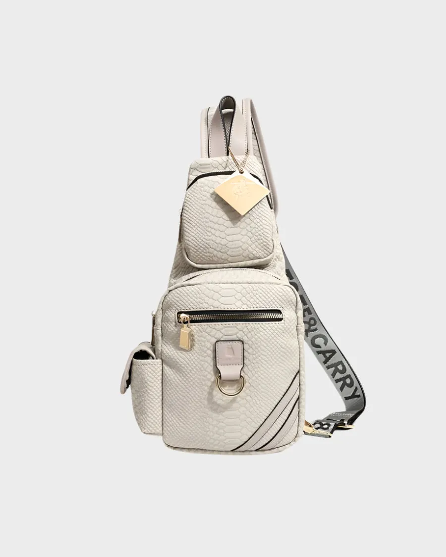 Apollo 1 Tear Drop Crossbody Bag in Grey