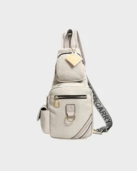Apollo 1 Tear Drop Crossbody Bag in Grey