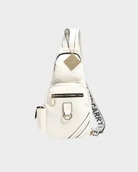 Apollo 1 Tear Drop Crossbody Bag in White