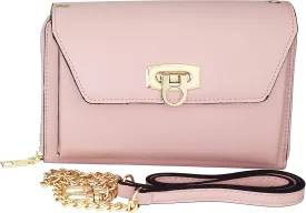 B BRENTANO Vegan Envelope Clutch Wallet Crossbody Purse with Chain Strap