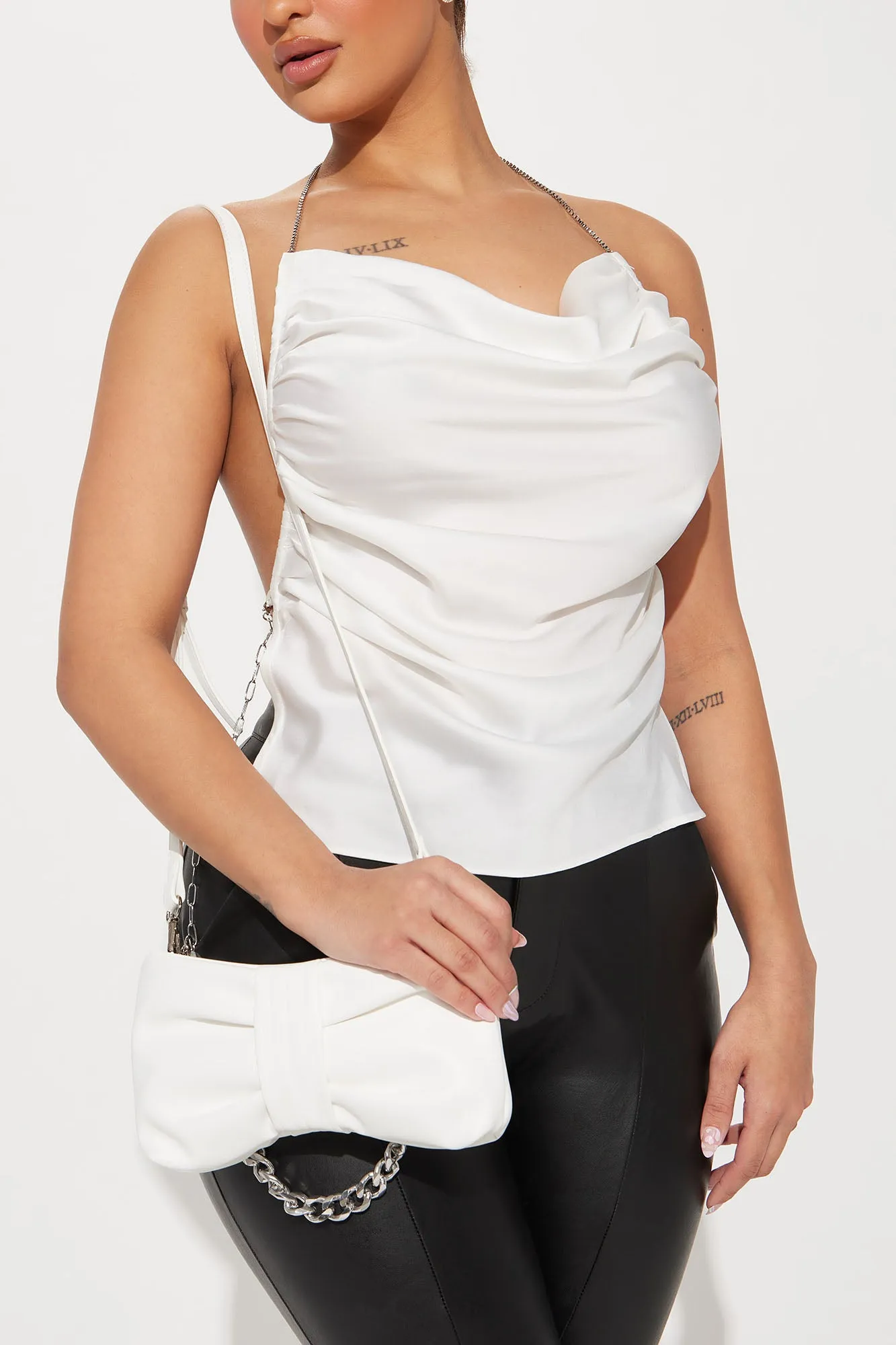 Bella Bow Handbag - White