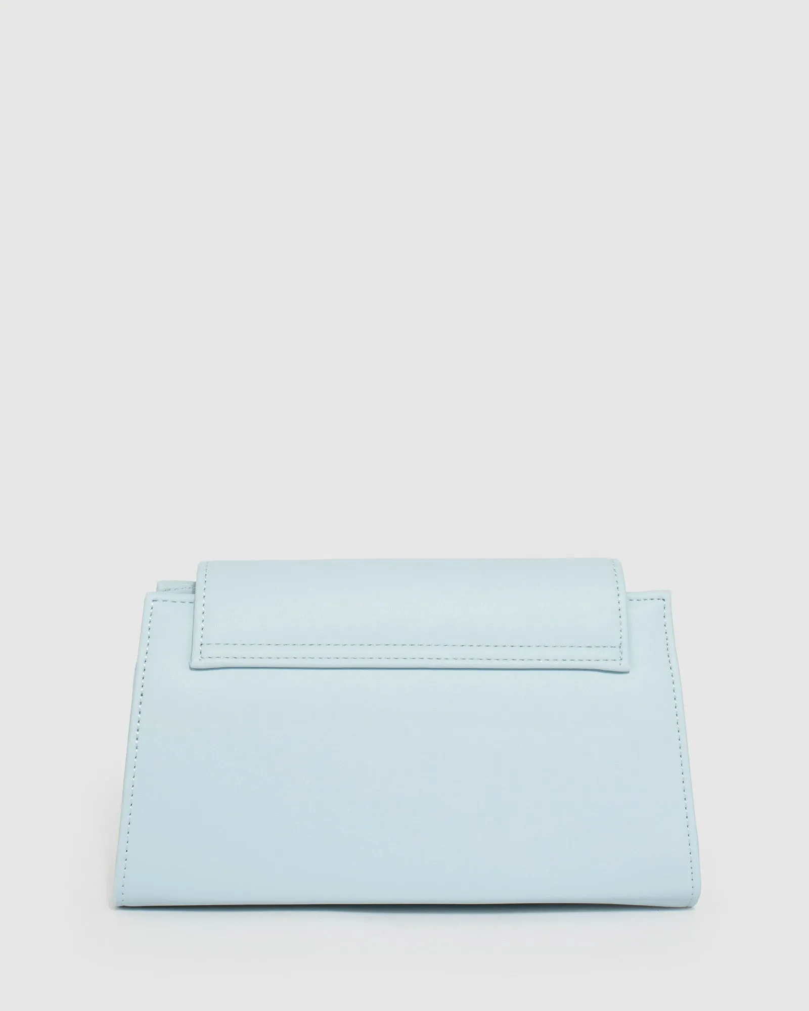 Blue Folk Clutch Bag