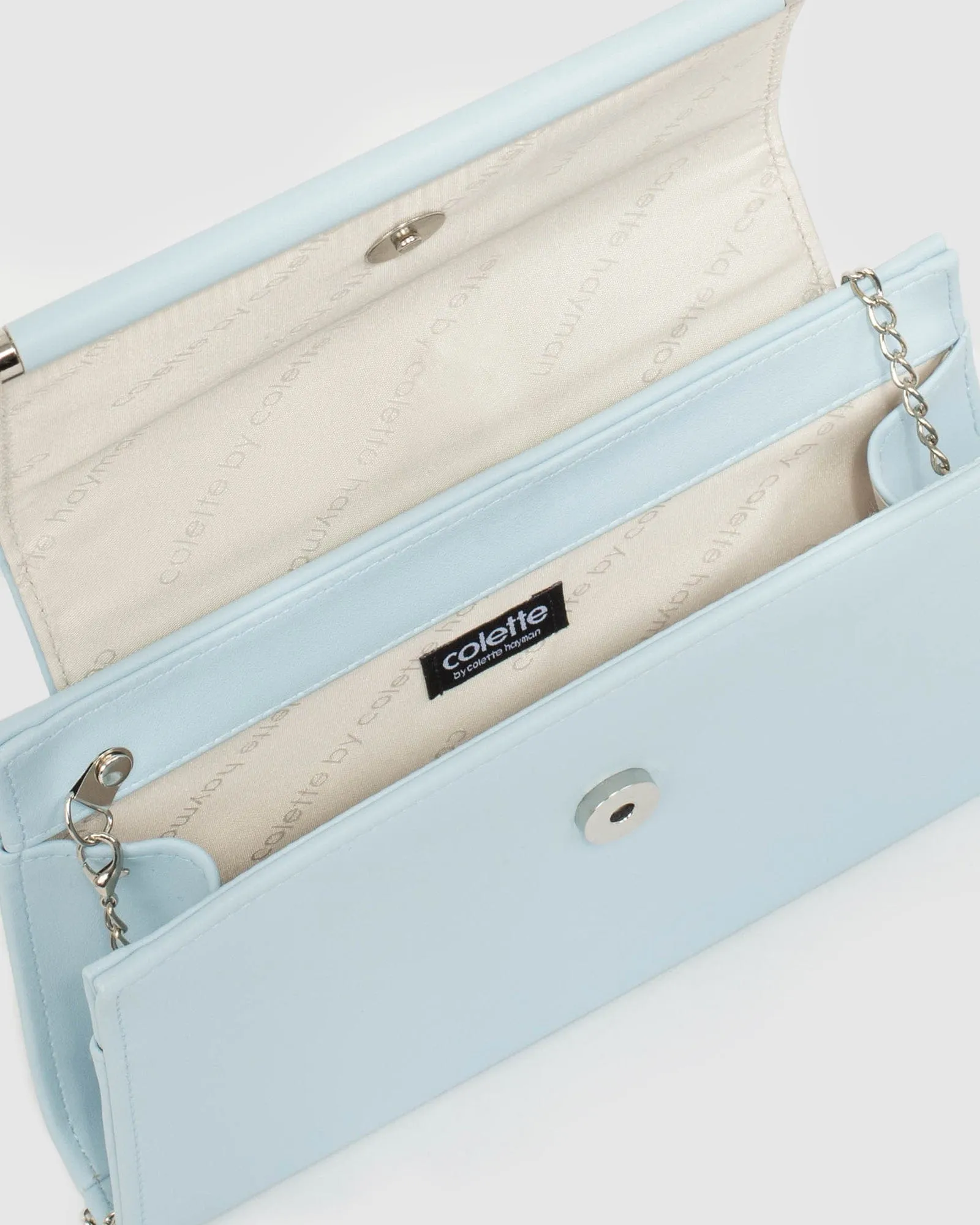 Blue Folk Clutch Bag