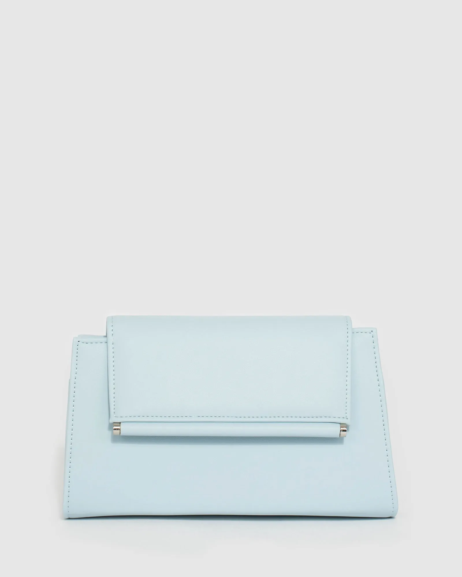 Blue Folk Clutch Bag