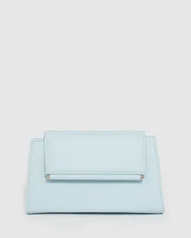 Blue Folk Clutch Bag