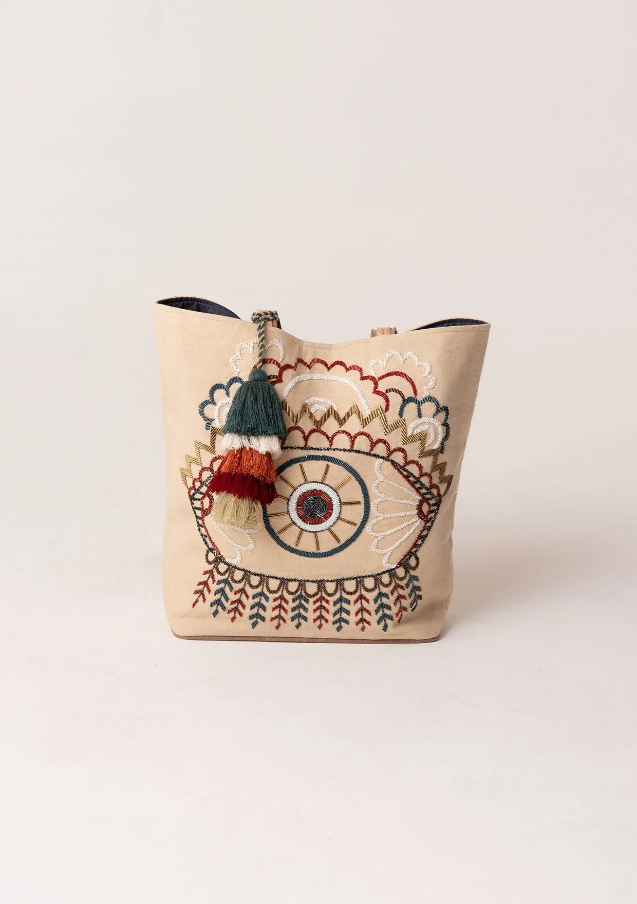 Bohemian Beaded Evil Eye Tote Bag