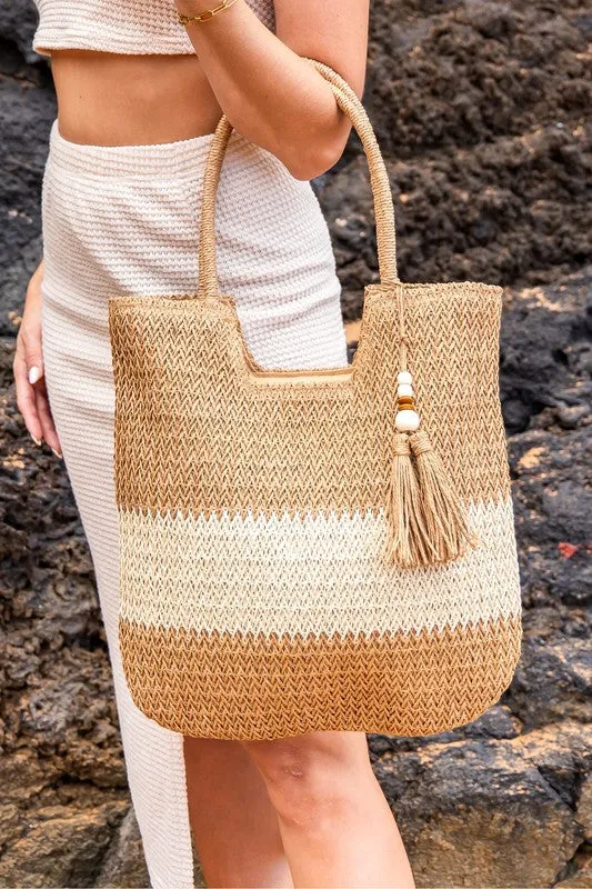 Boho Breeze Straw Tote