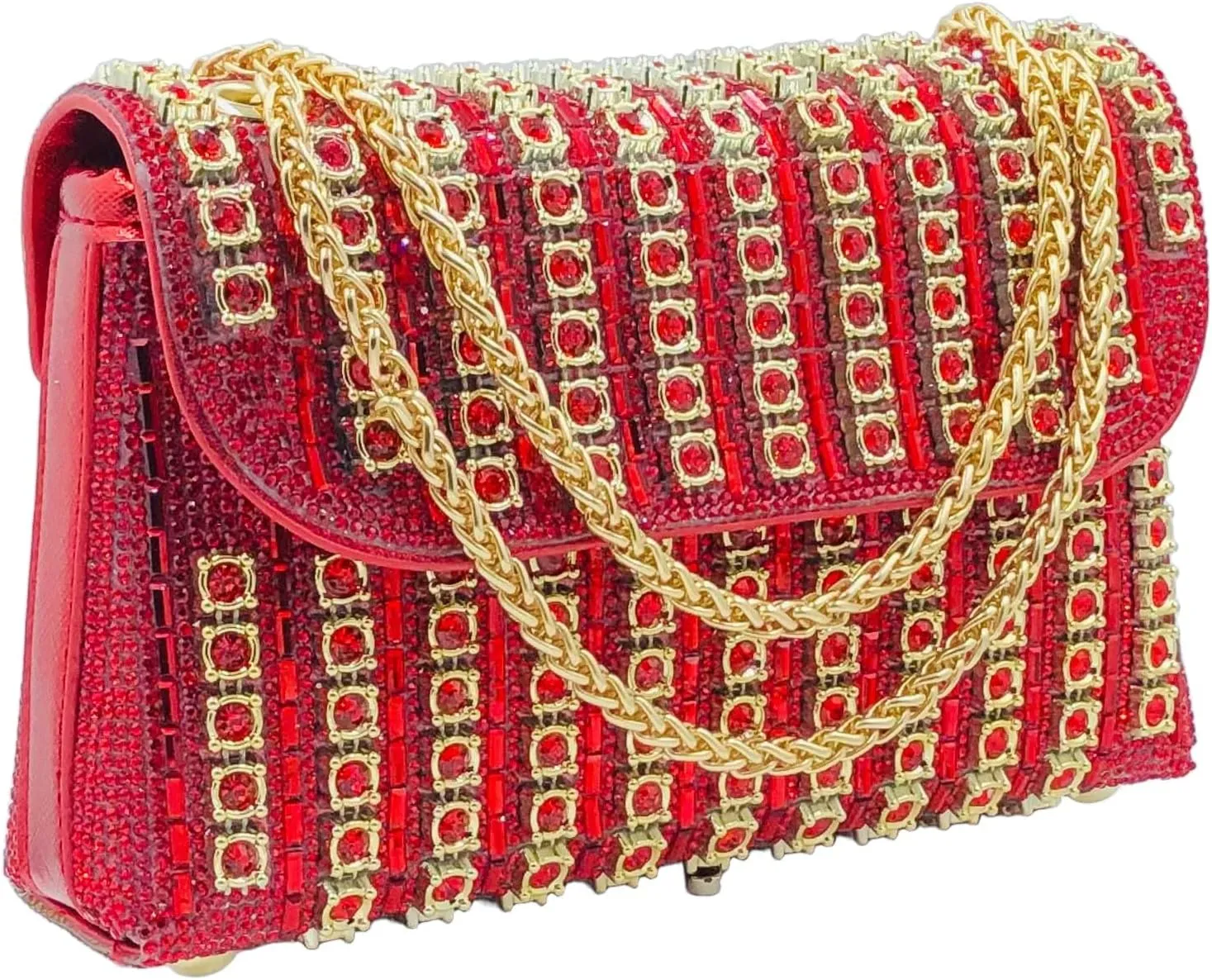 Boutique De FGG Rhinestone Clutch Purse Sparkling Diamond Women Evening Bags and Clutches Party Wedding Crystal Clutch,Mini
