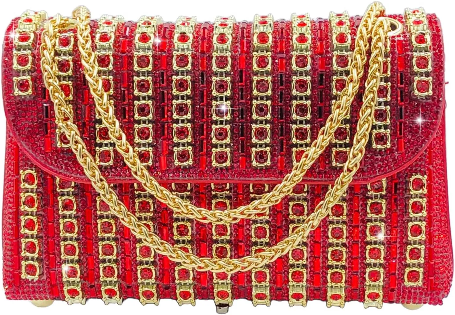 Boutique De FGG Rhinestone Clutch Purse Sparkling Diamond Women Evening Bags and Clutches Party Wedding Crystal Clutch,Mini