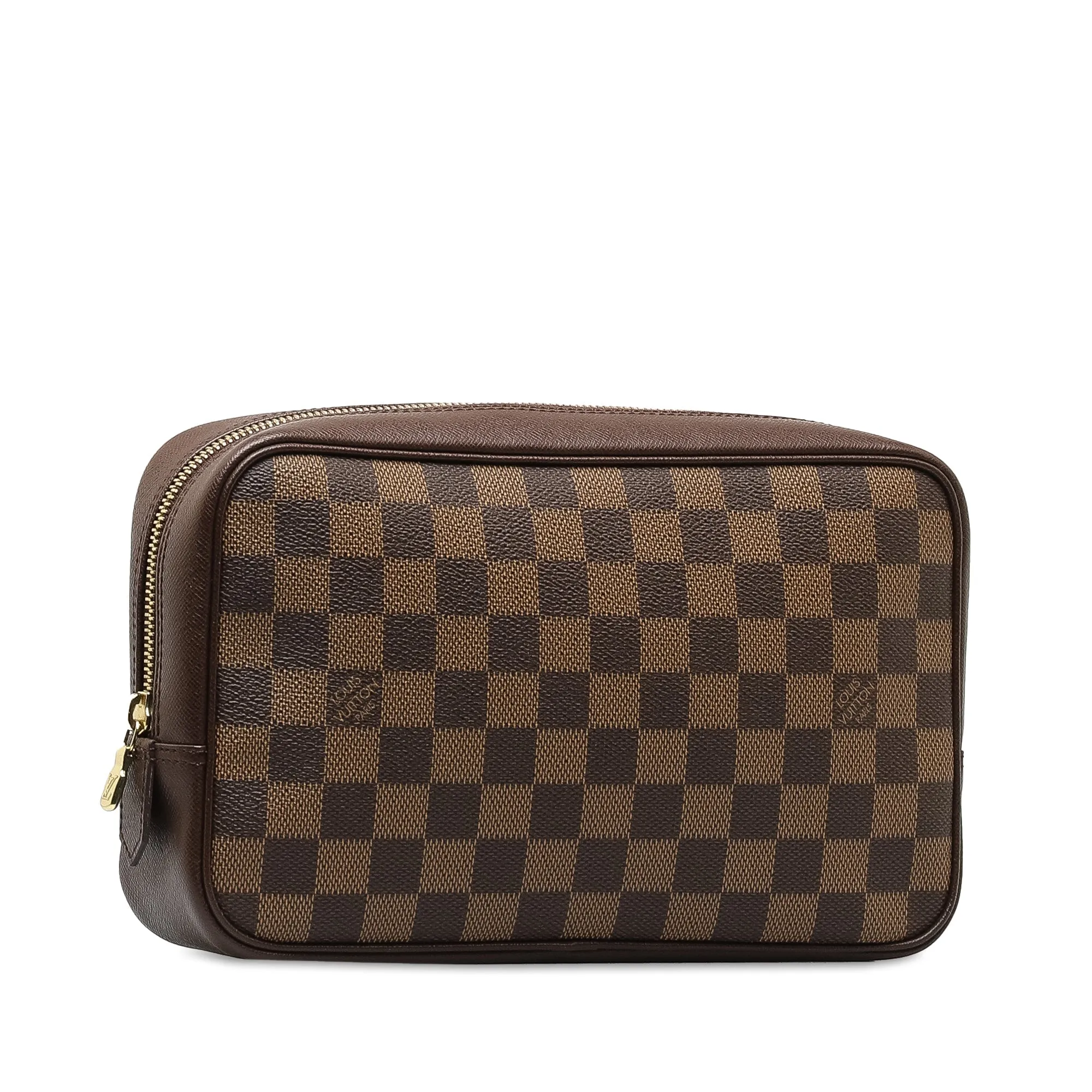 Brown Louis Vuitton Damier Ebene Trousse Toilette 25 Pouch