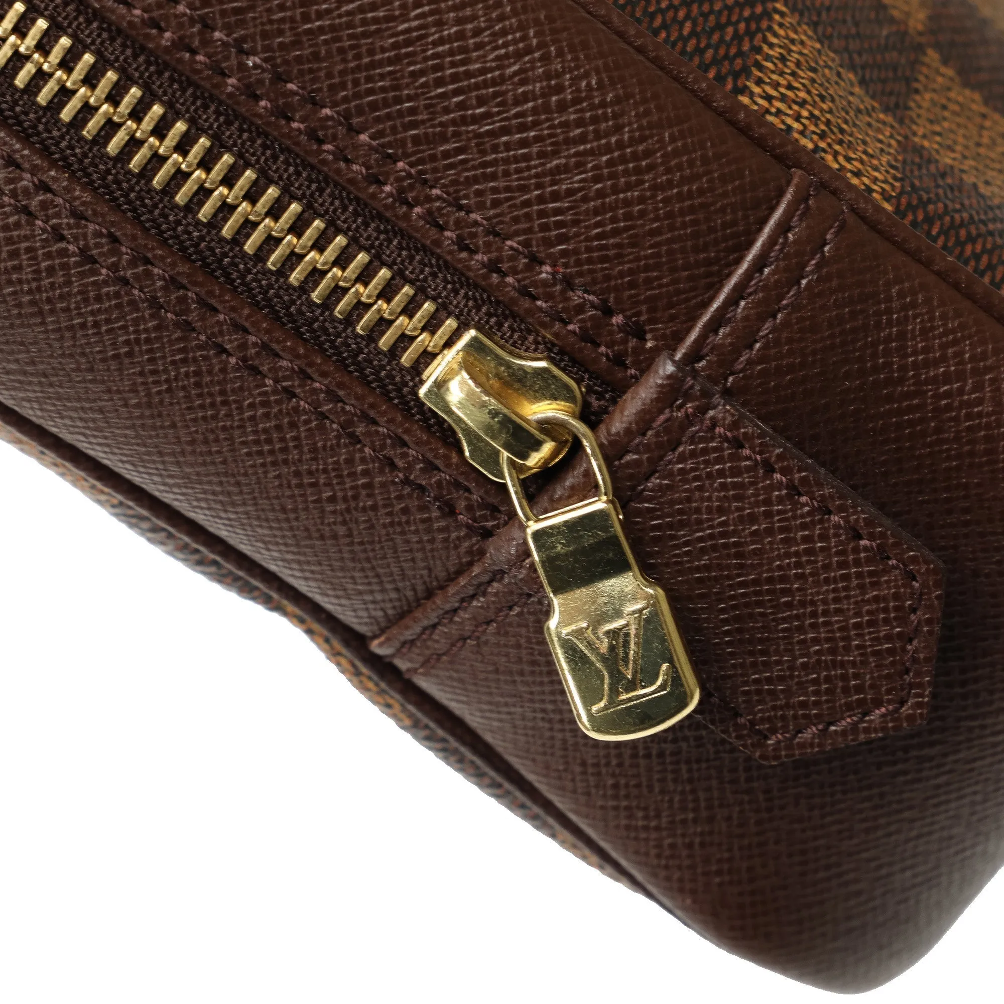 Brown Louis Vuitton Damier Ebene Trousse Toilette 25 Pouch