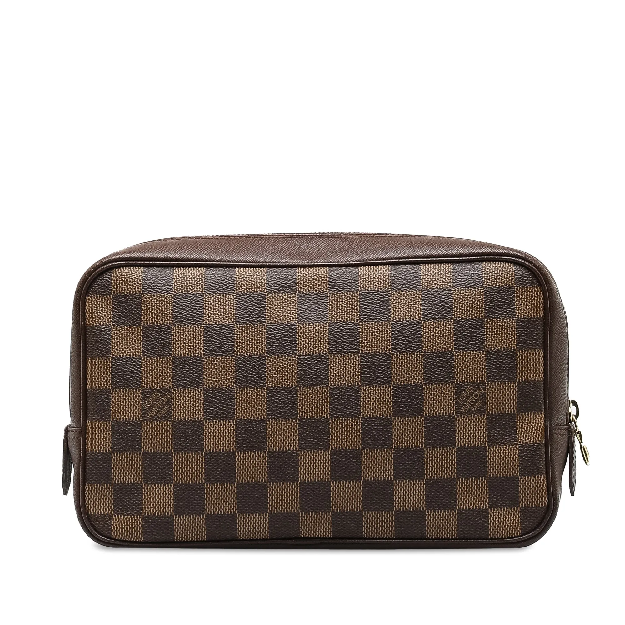 Brown Louis Vuitton Damier Ebene Trousse Toilette 25 Pouch