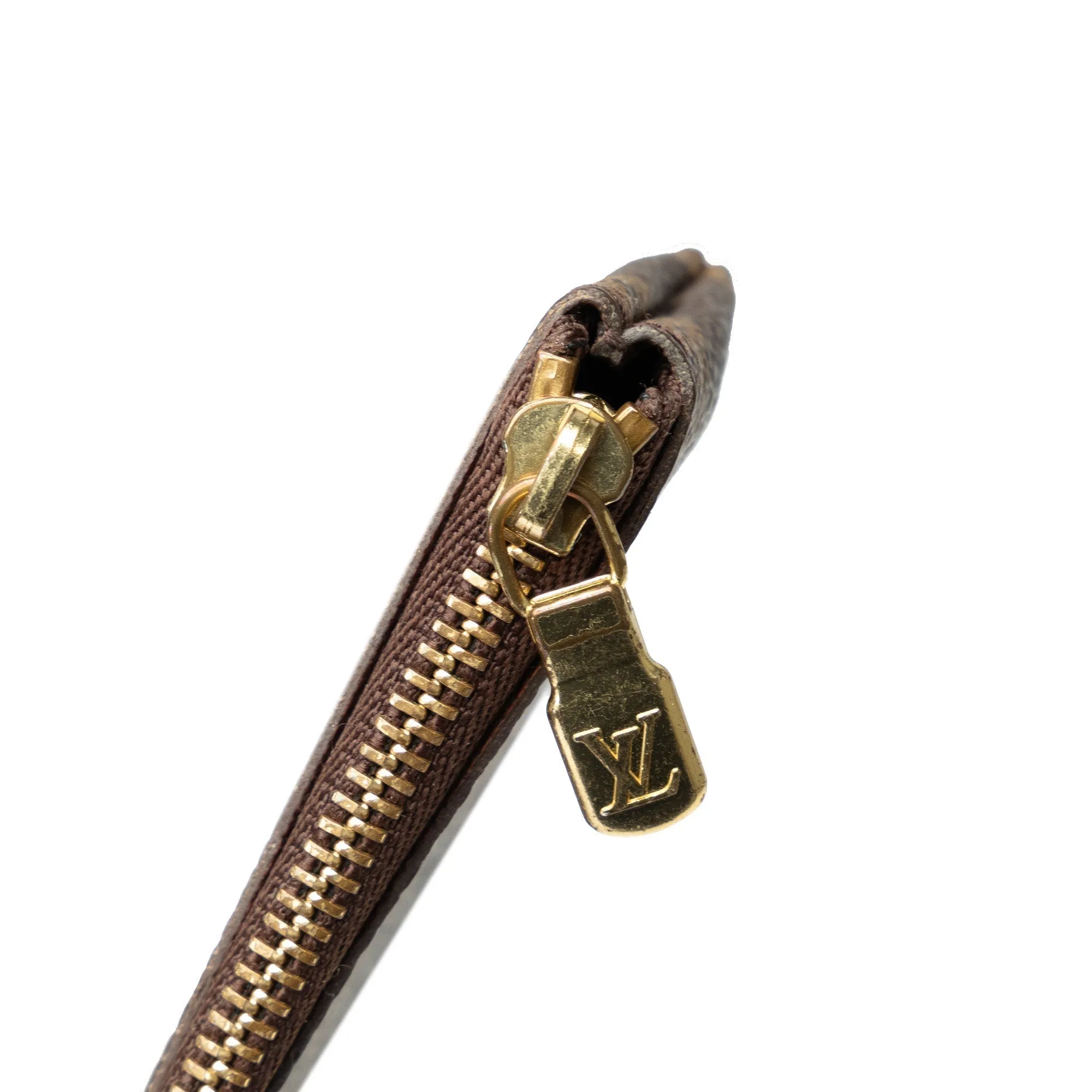 Brown Louis Vuitton Monogram Pochette Cles Coin Pouch