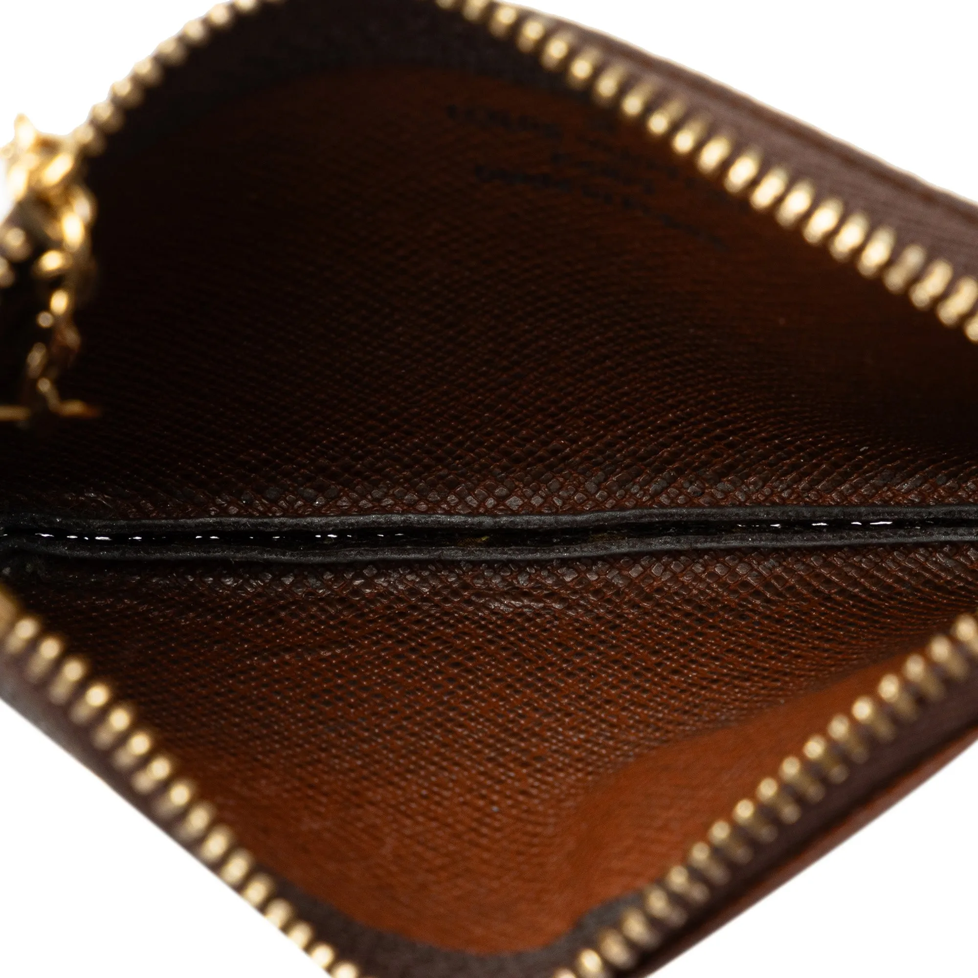 Brown Louis Vuitton Monogram Pochette Cles Coin Pouch