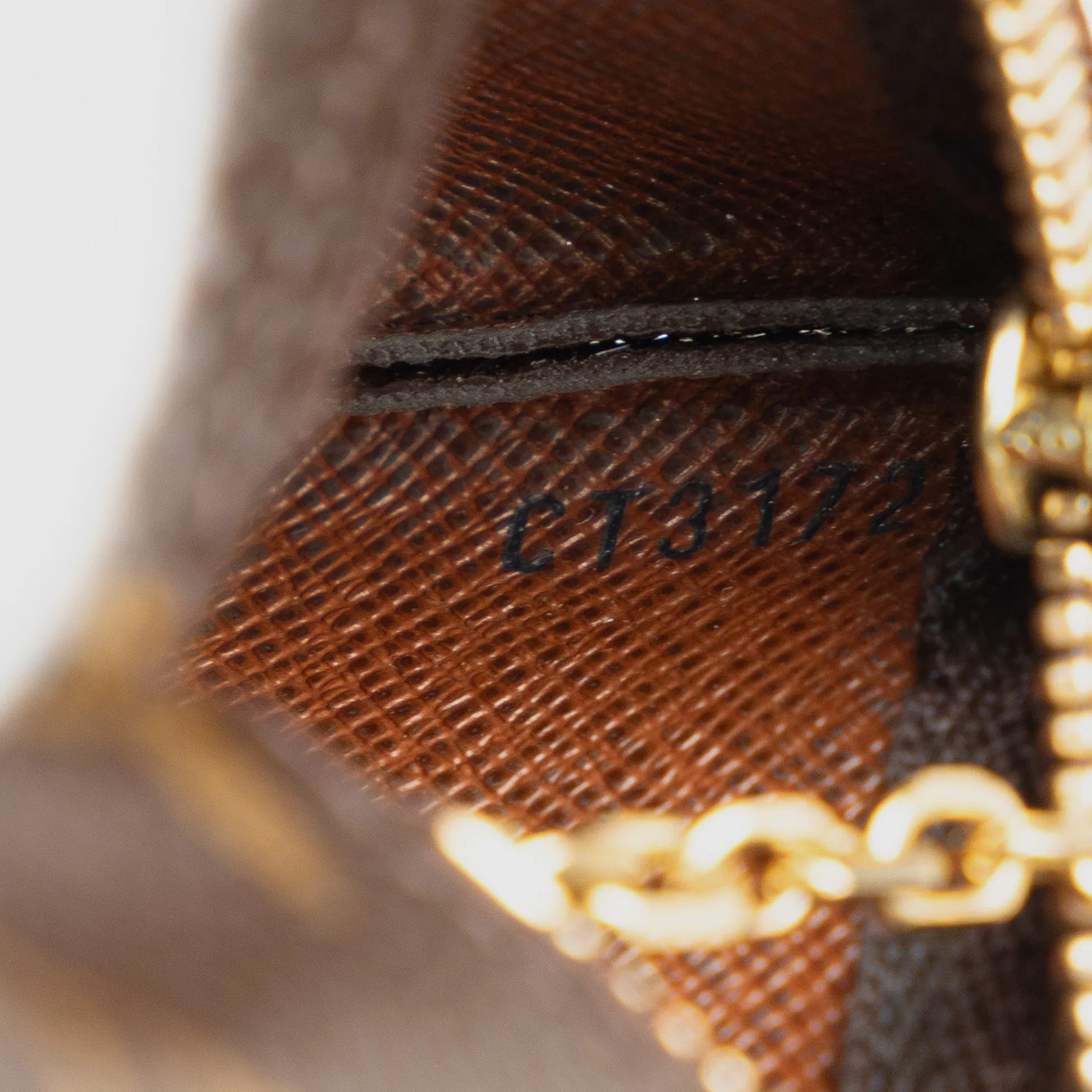 Brown Louis Vuitton Monogram Pochette Cles Coin Pouch