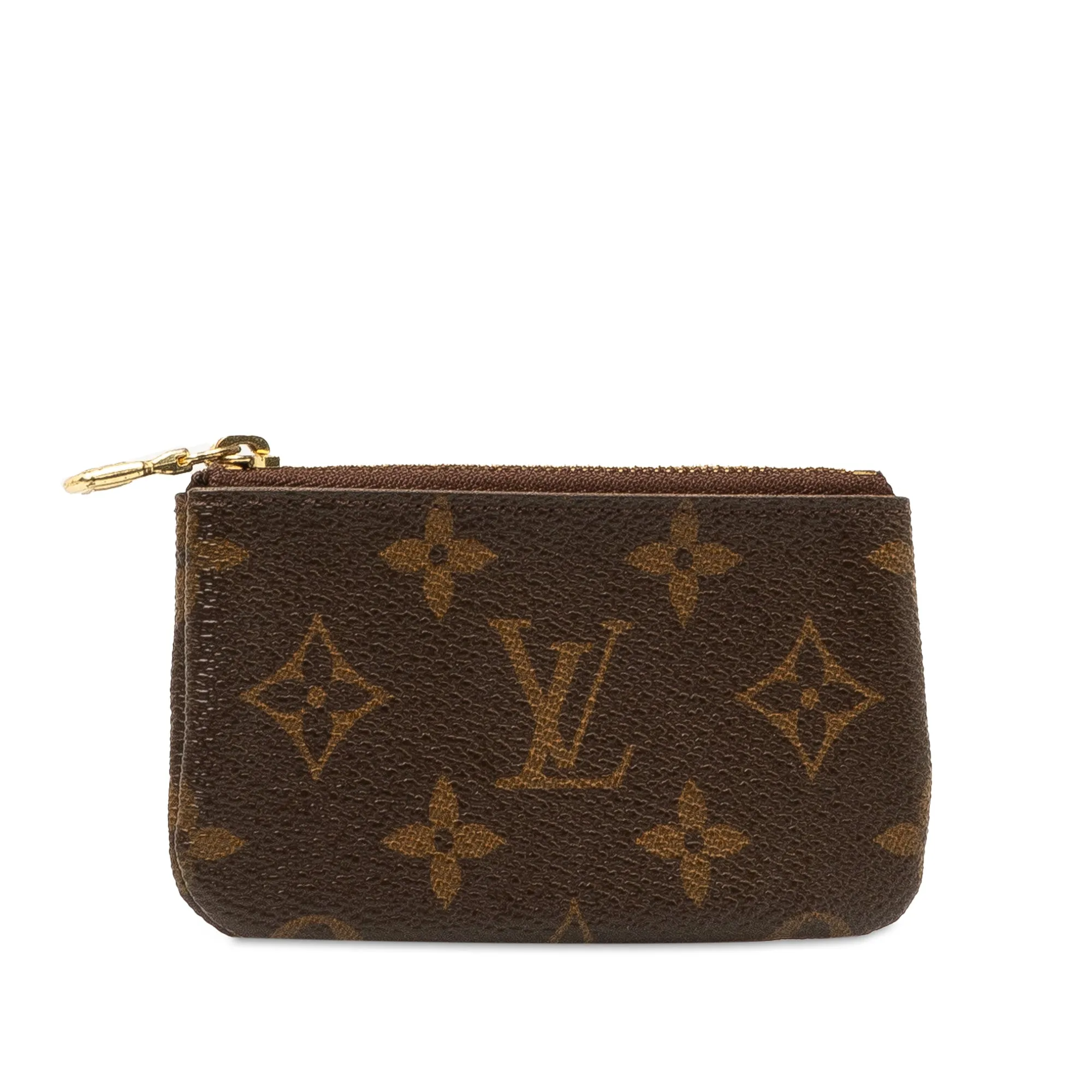 Brown Louis Vuitton Monogram Pochette Cles Coin Pouch