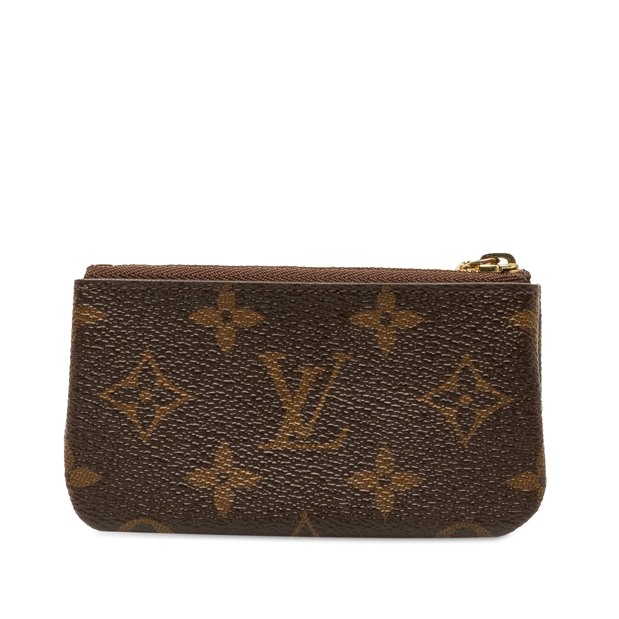 Brown Louis Vuitton Monogram Pochette Cles Coin Pouch