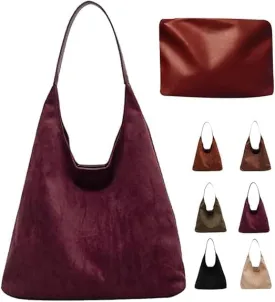 Brown Suede Bags for Women 2024 New Brown Suede Tote Bag for Women Suede Bag Brown Suede Purse Bag