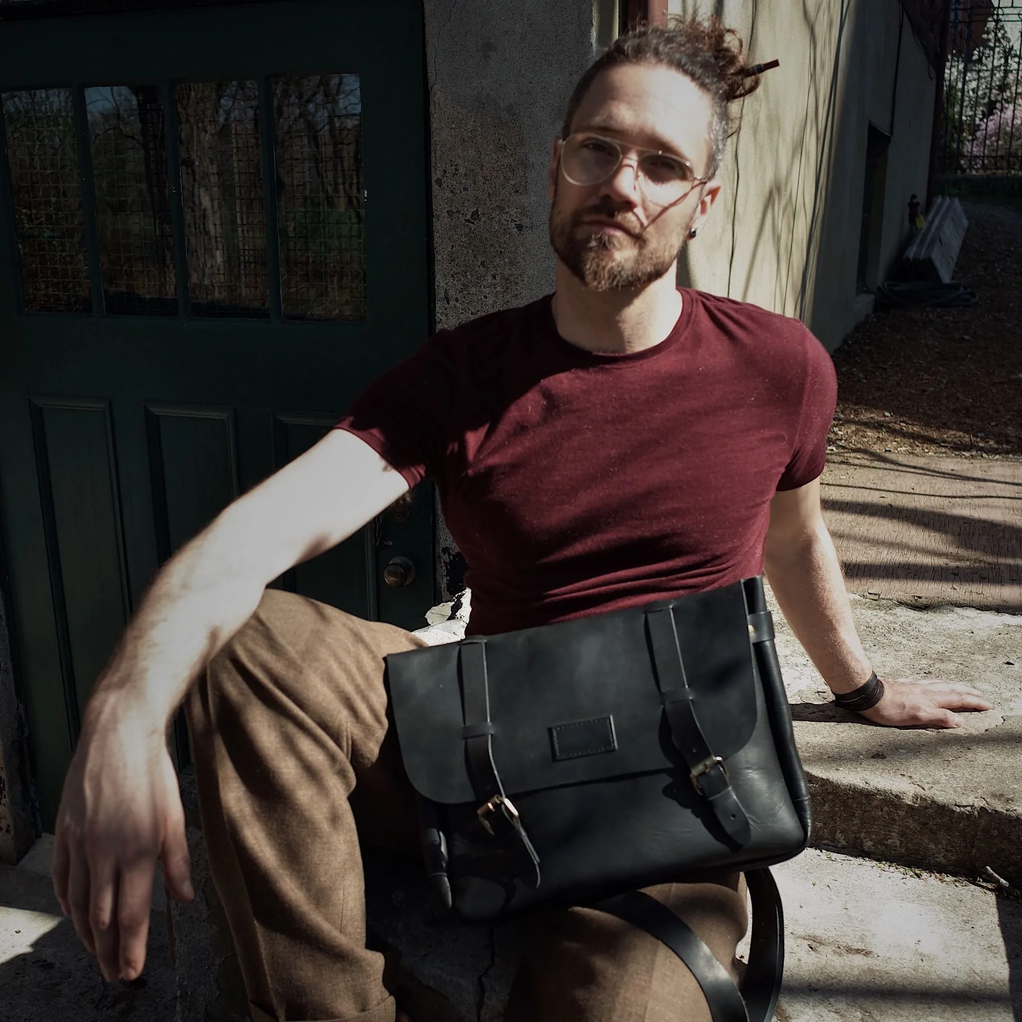 Champlain Leather Satchel – Black Edition
