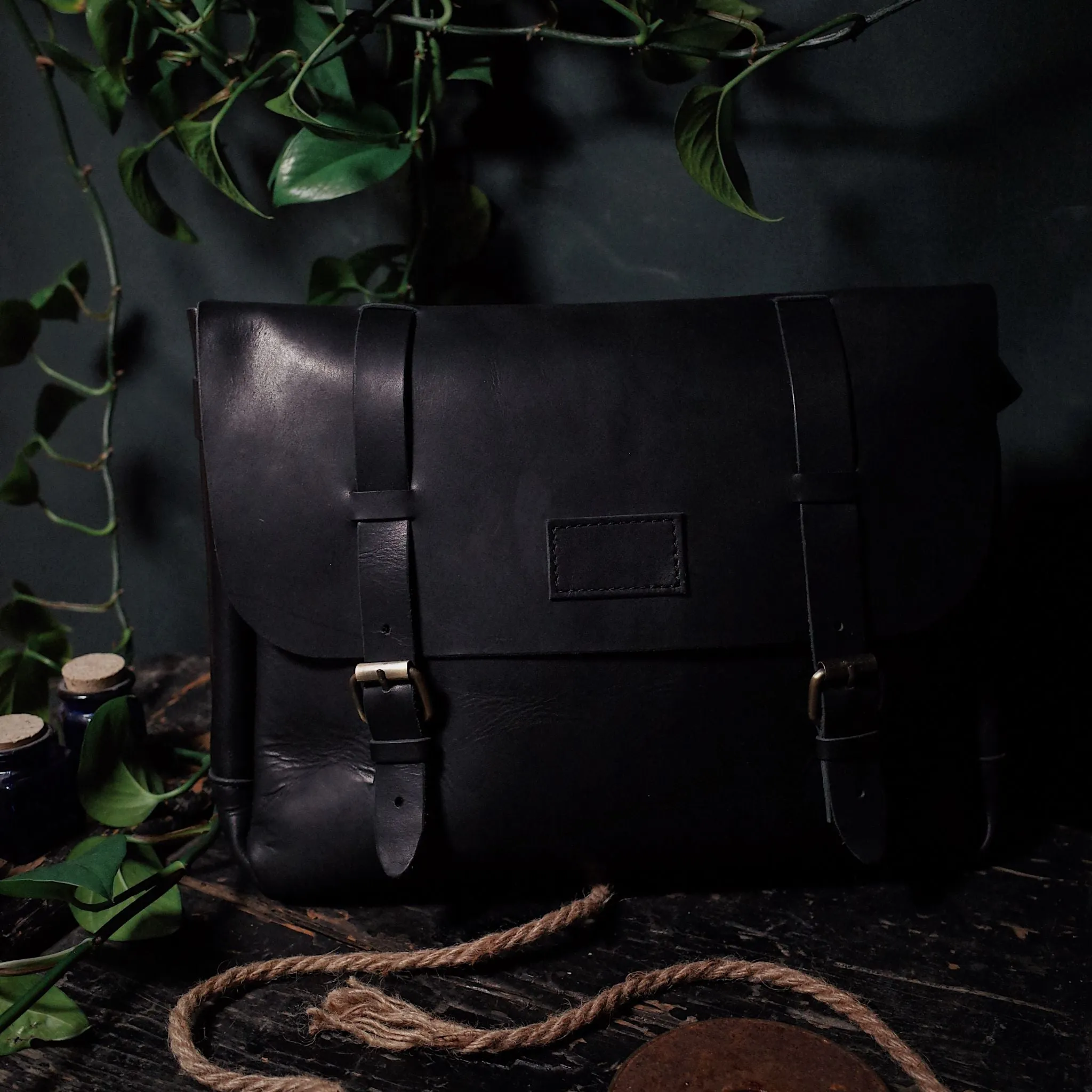 Champlain Leather Satchel – Black Edition