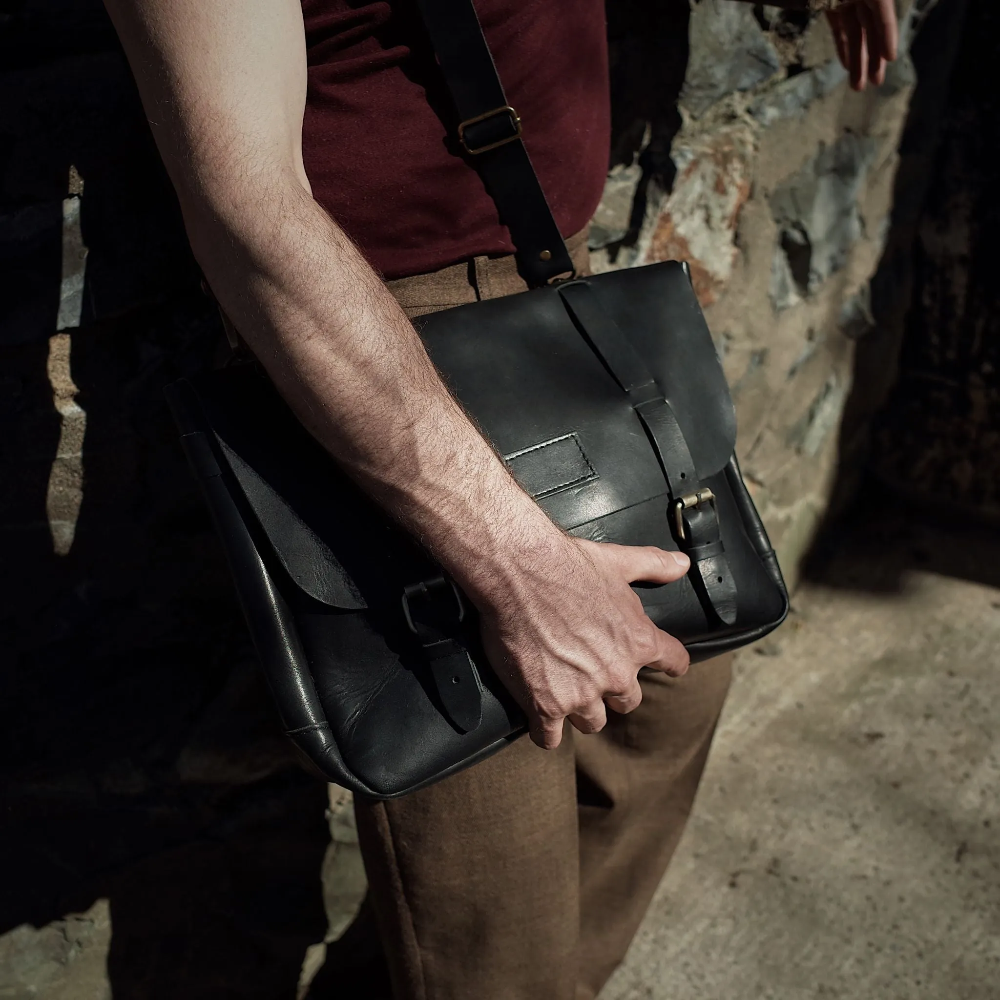 Champlain Leather Satchel – Black Edition
