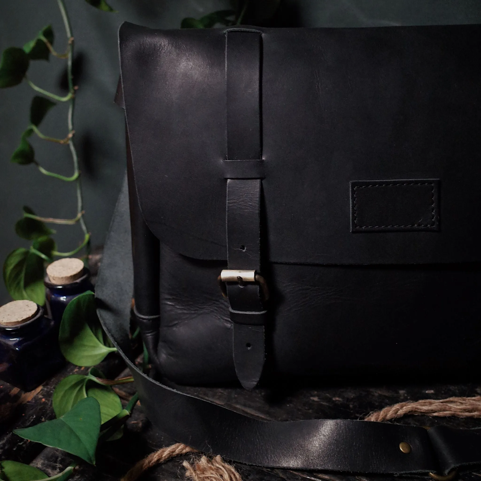 Champlain Leather Satchel – Black Edition