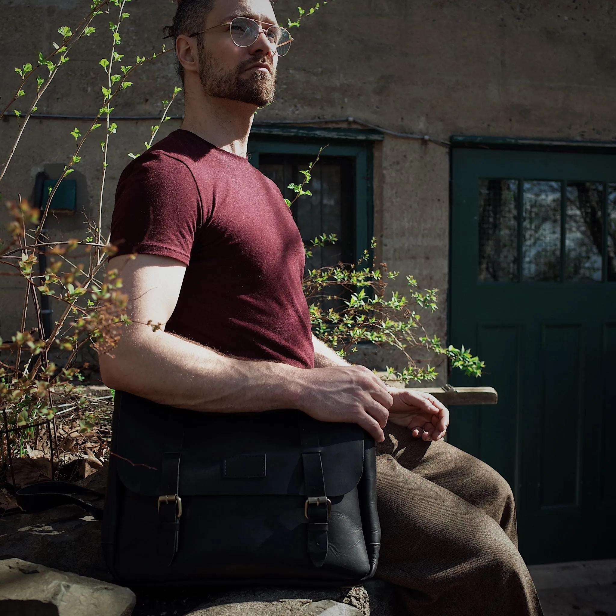 Champlain Leather Satchel – Black Edition