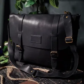 Champlain Leather Satchel – Black Edition