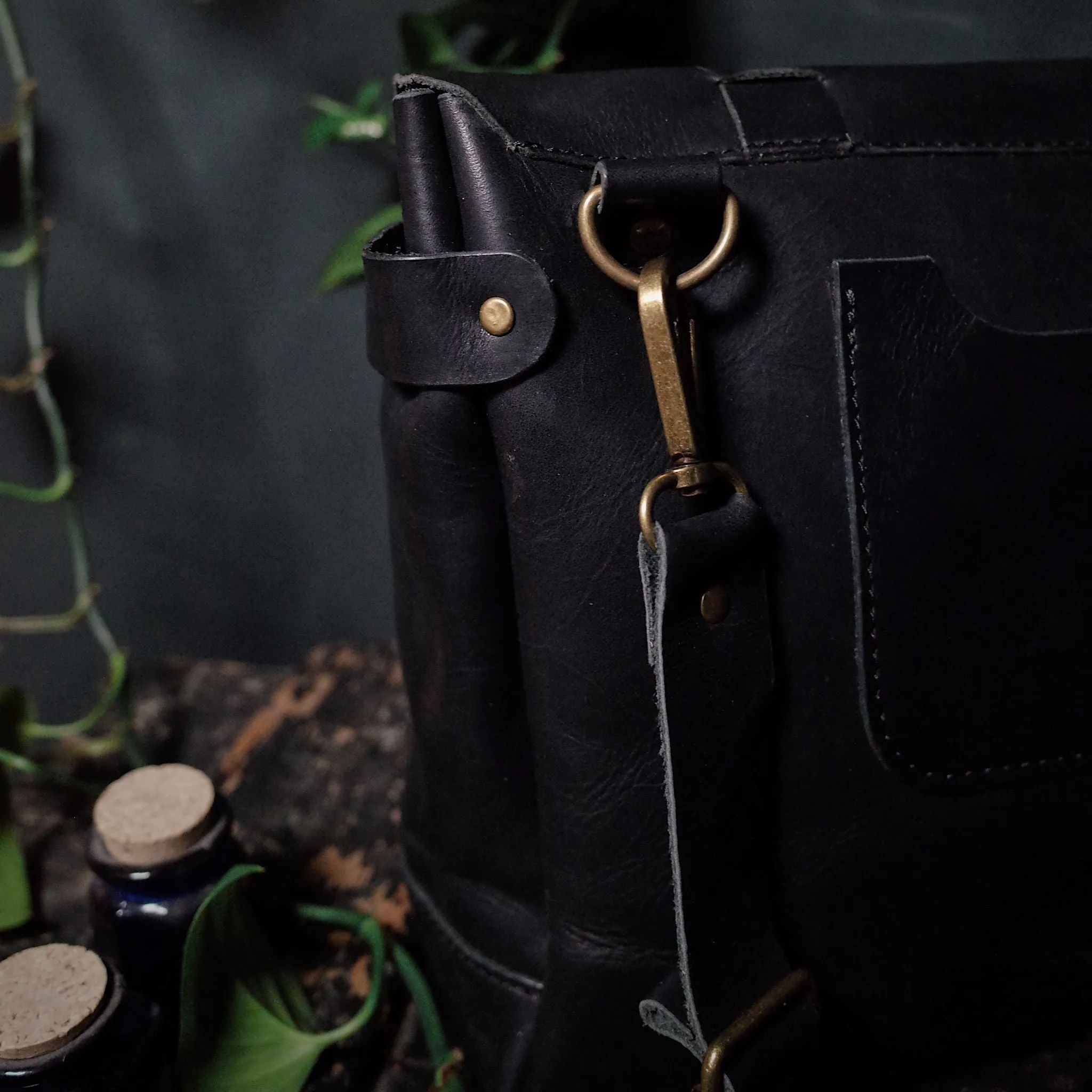 Champlain Leather Satchel – Black Edition