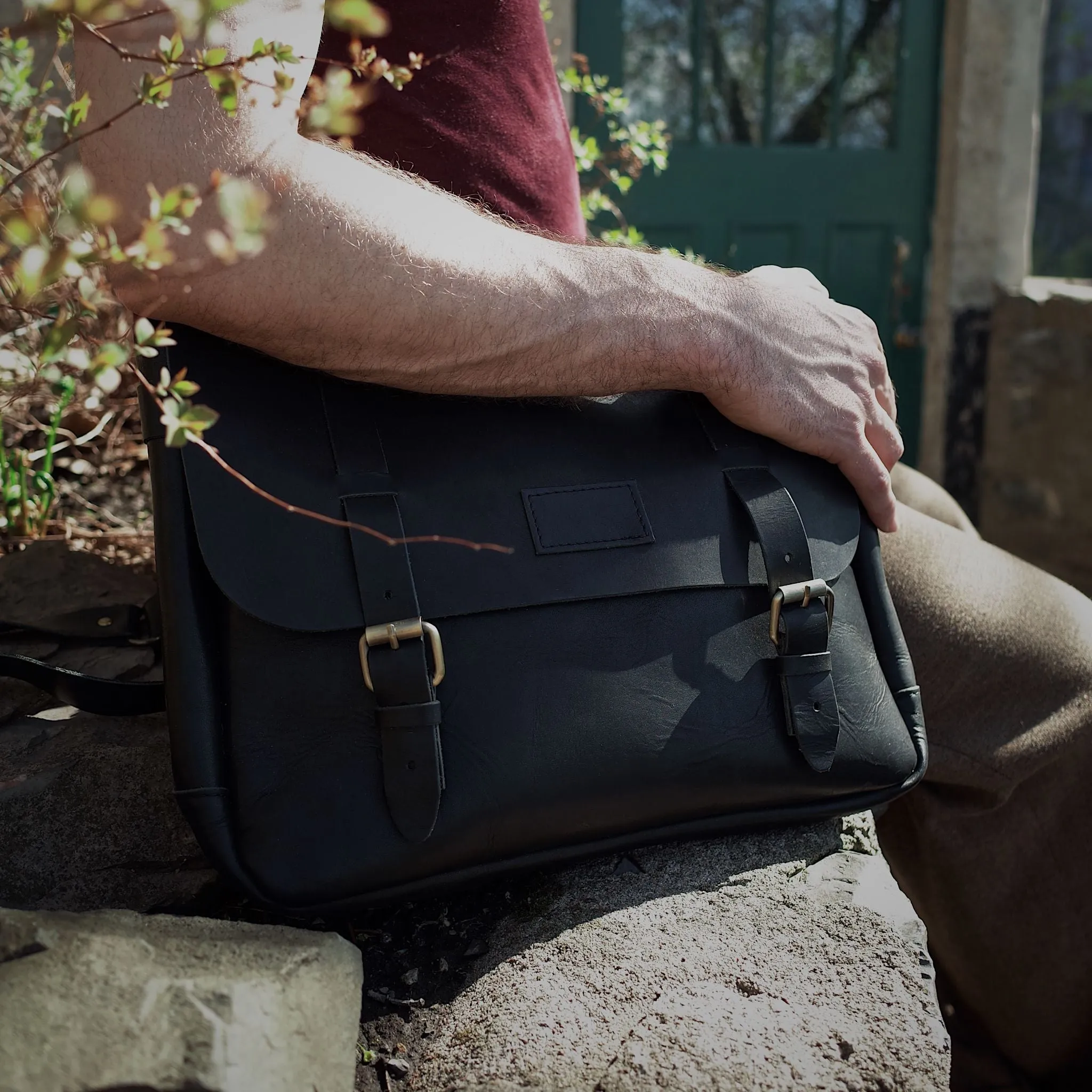 Champlain Leather Satchel – Black Edition