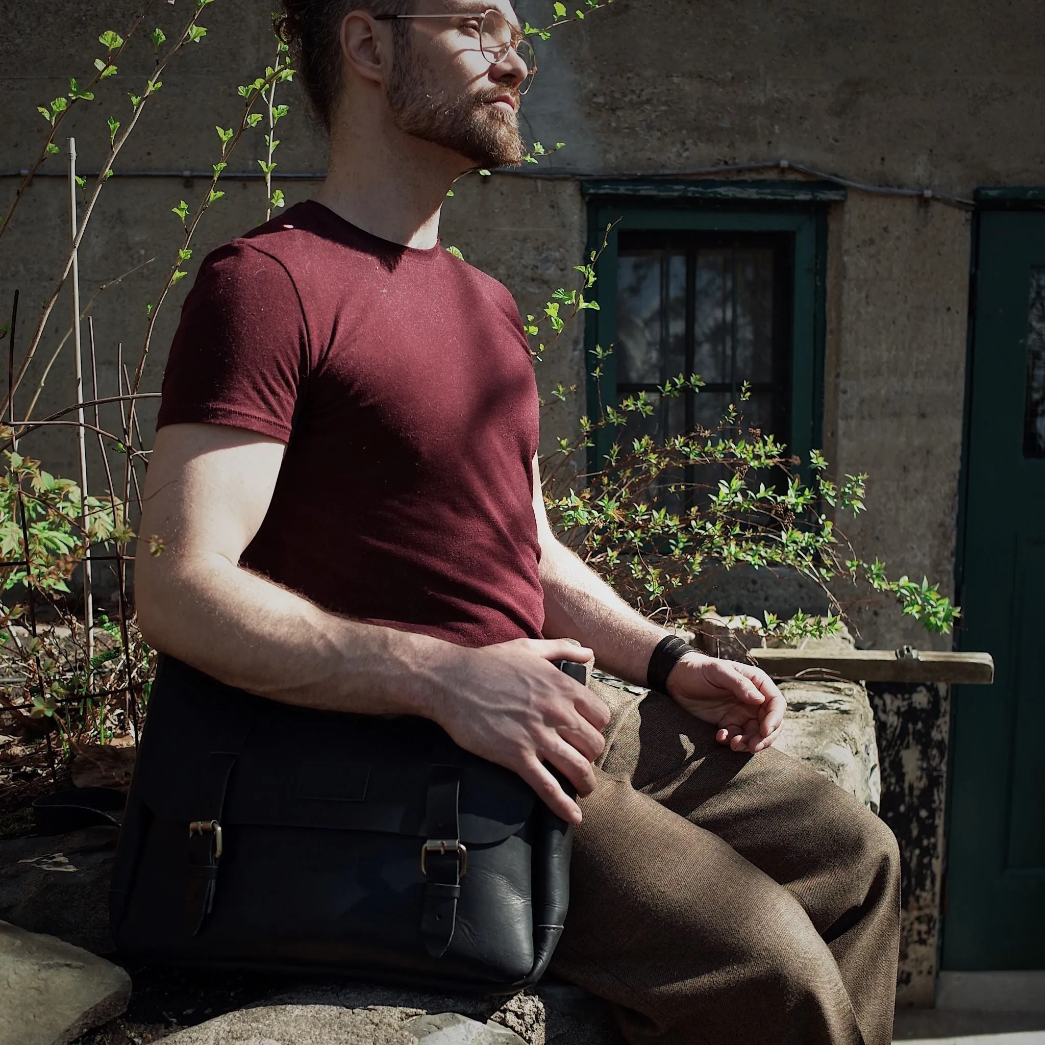 Champlain Leather Satchel – Black Edition